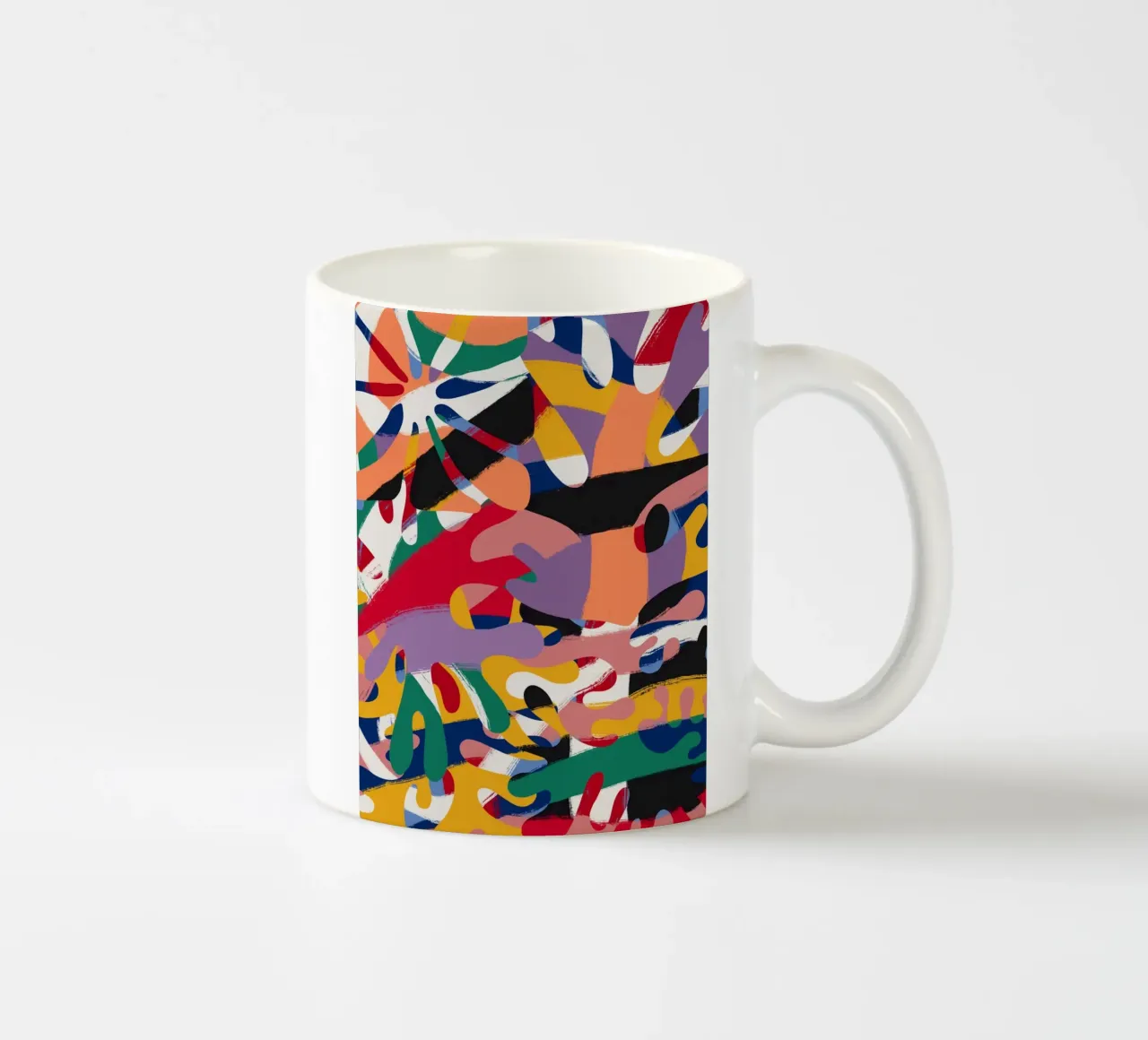 Astratto massimalista 05 tazza in ceramica da Little Dean