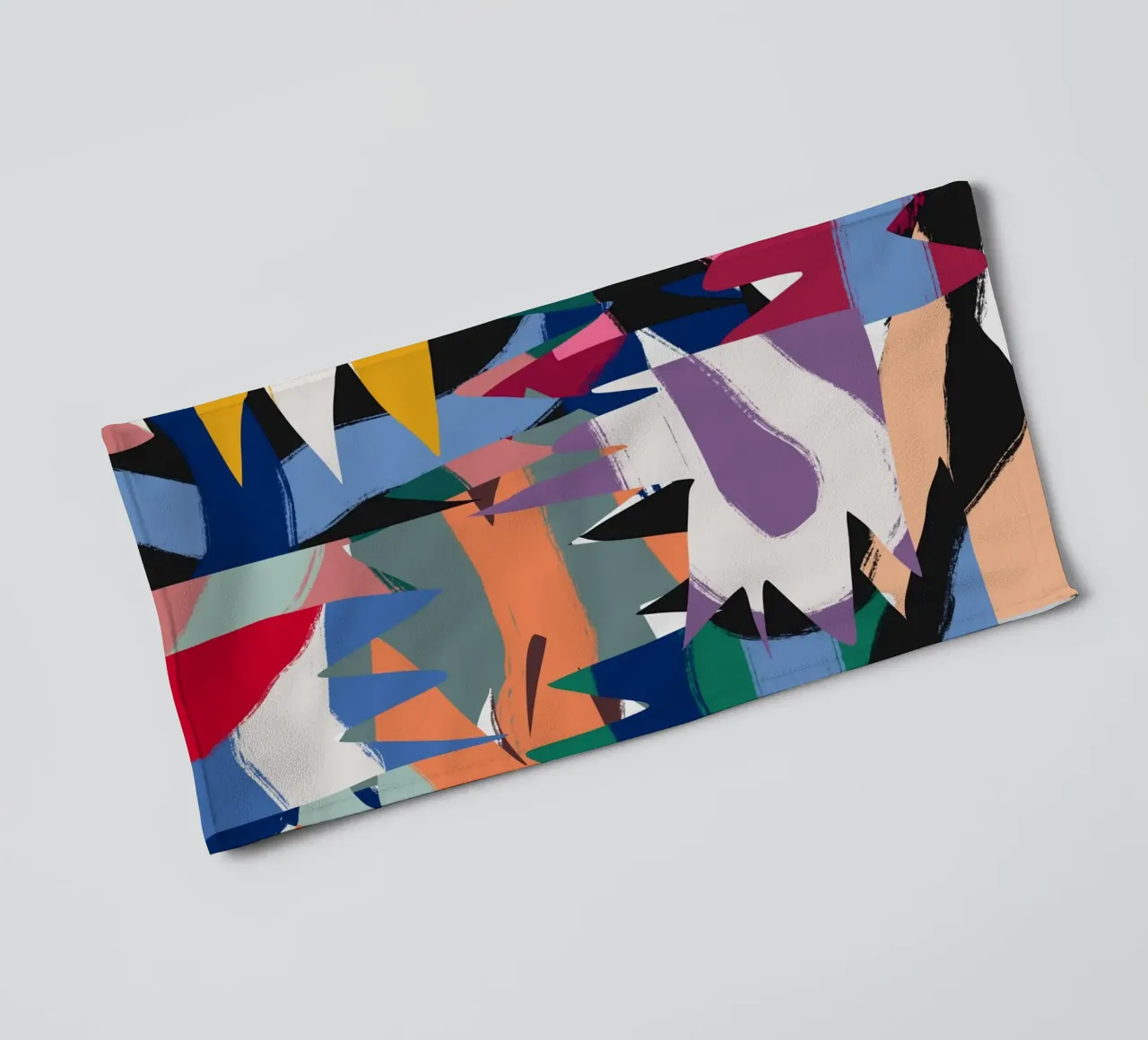 Maximalist abstract 06 towel by Little Dean