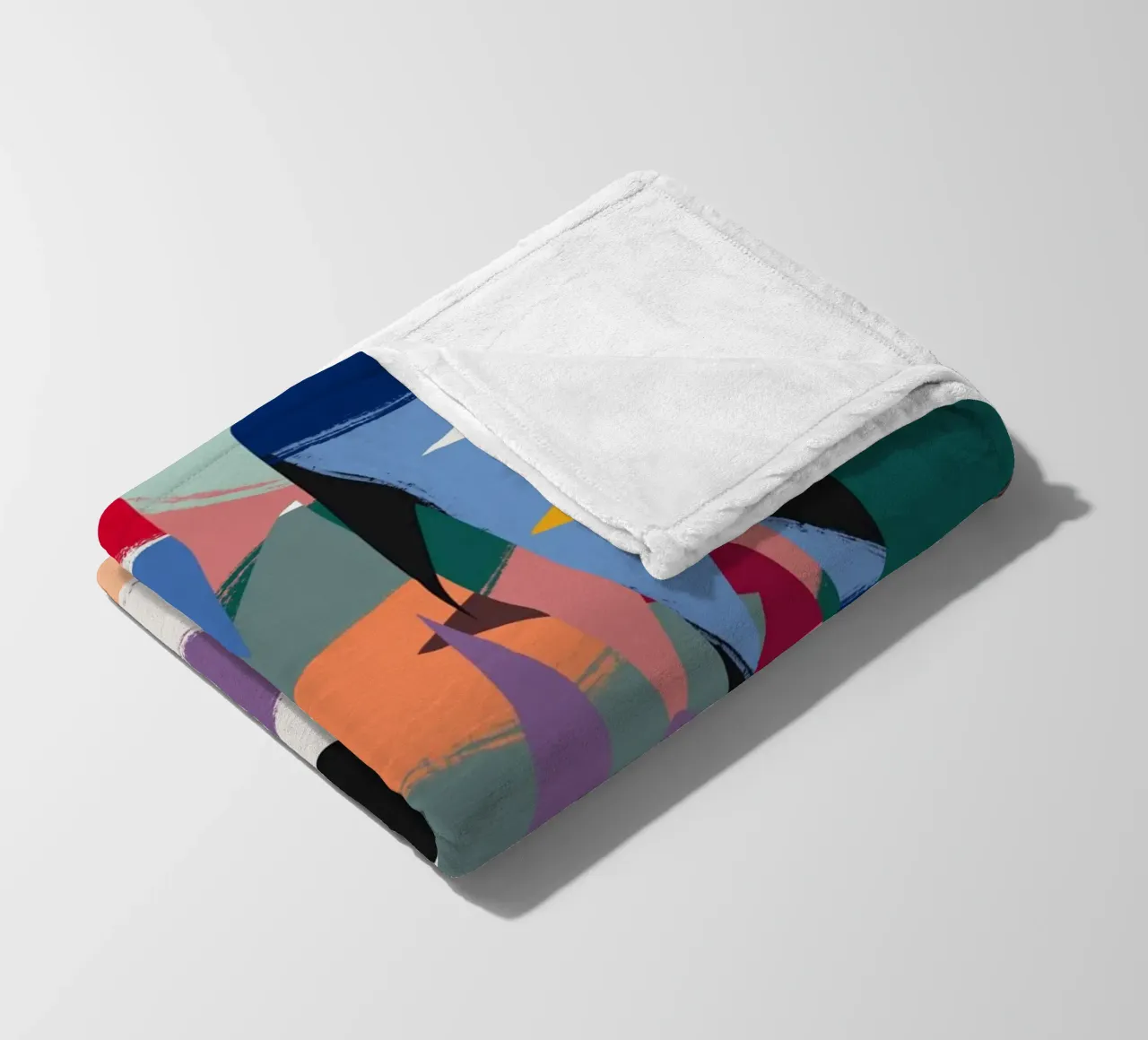 Maximalist abstract 06 fleece blanket by Little Dean