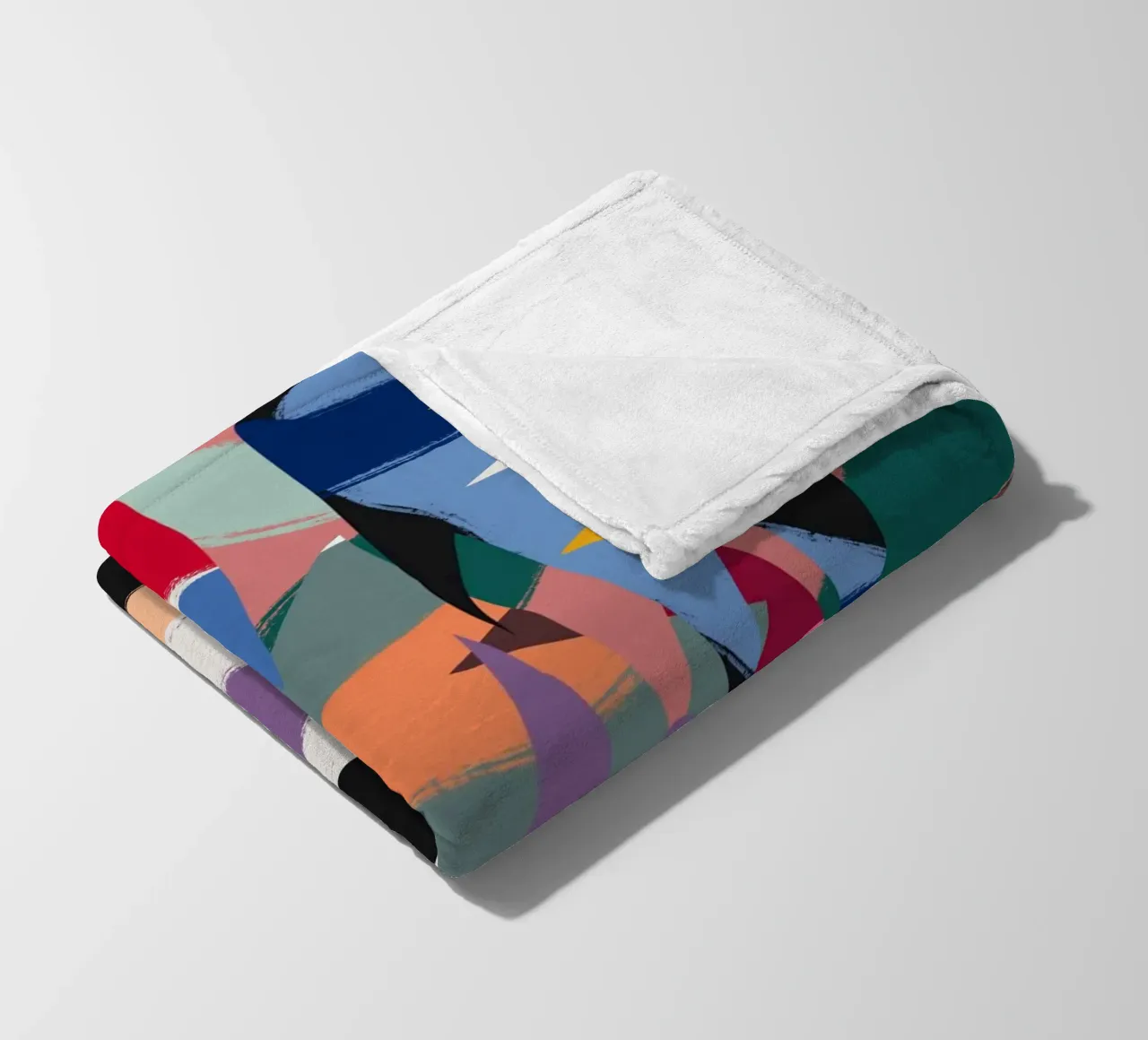 Maximalist abstract 06 fleece blanket by Little Dean