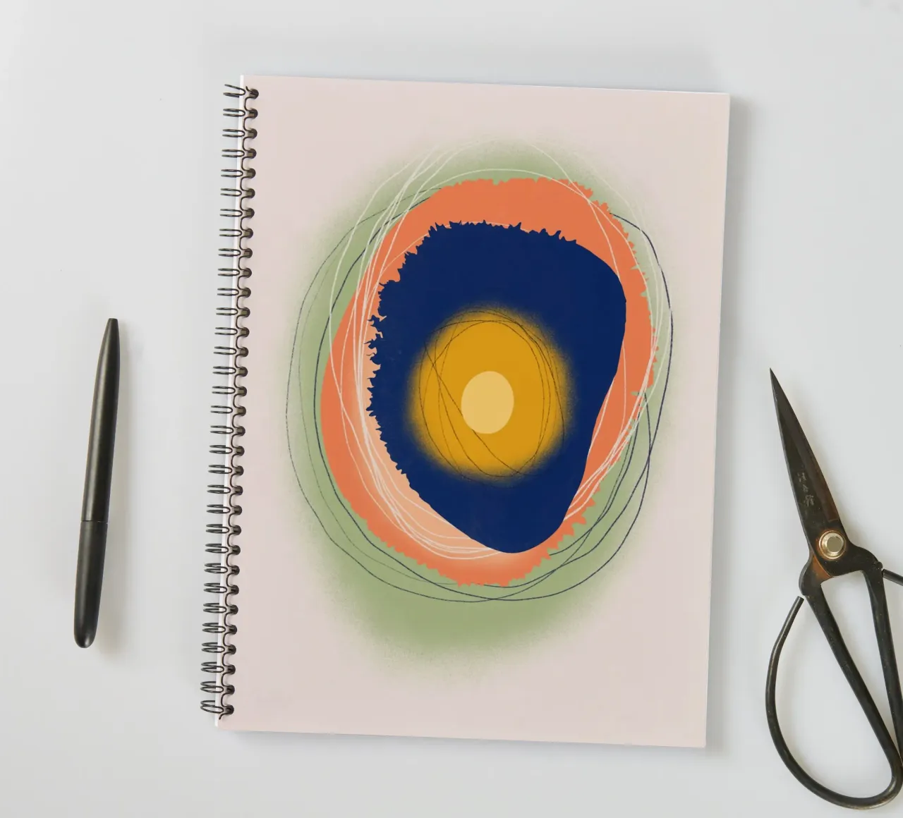 Cosmic composition 11 spiral notebook by Little Dean