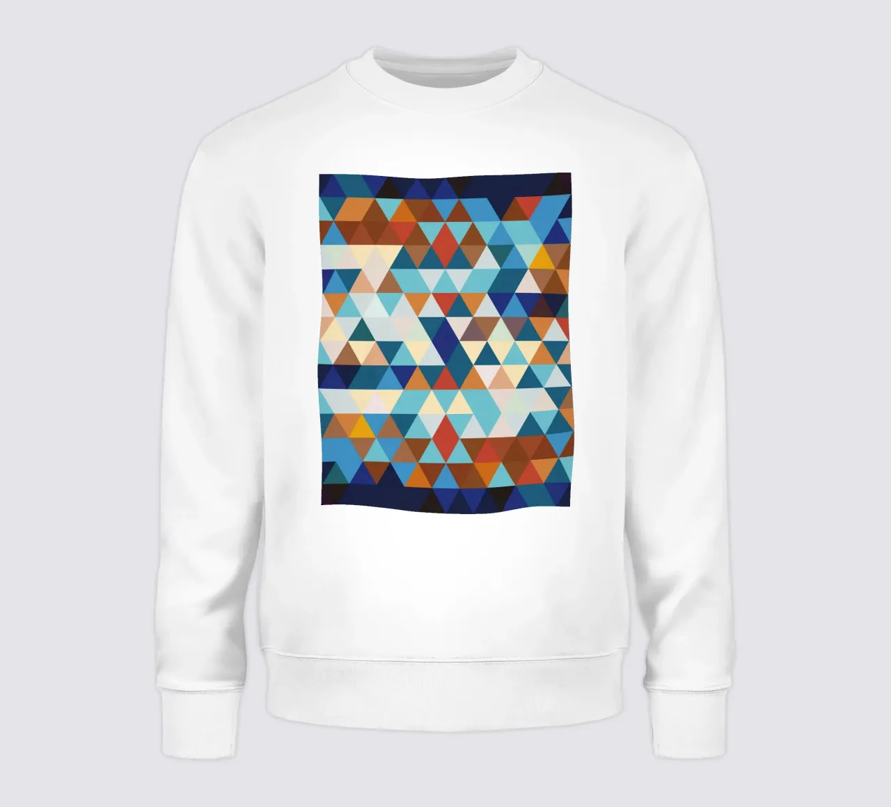 Geometrische Komposition in Blau und Braun felpa da Petra Lang