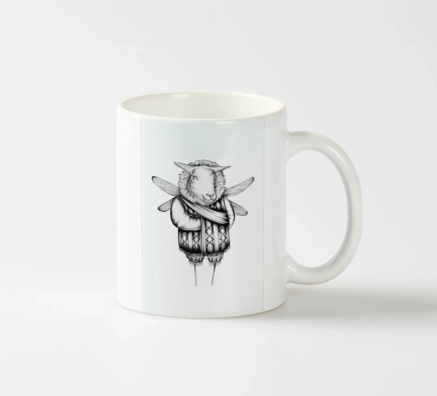 Sheep ceramic mug by Maria Vdovichenko