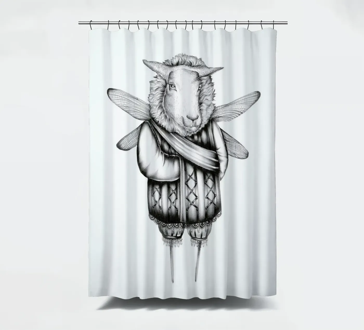 Sheep douchegordijn van Maria Vdovichenko