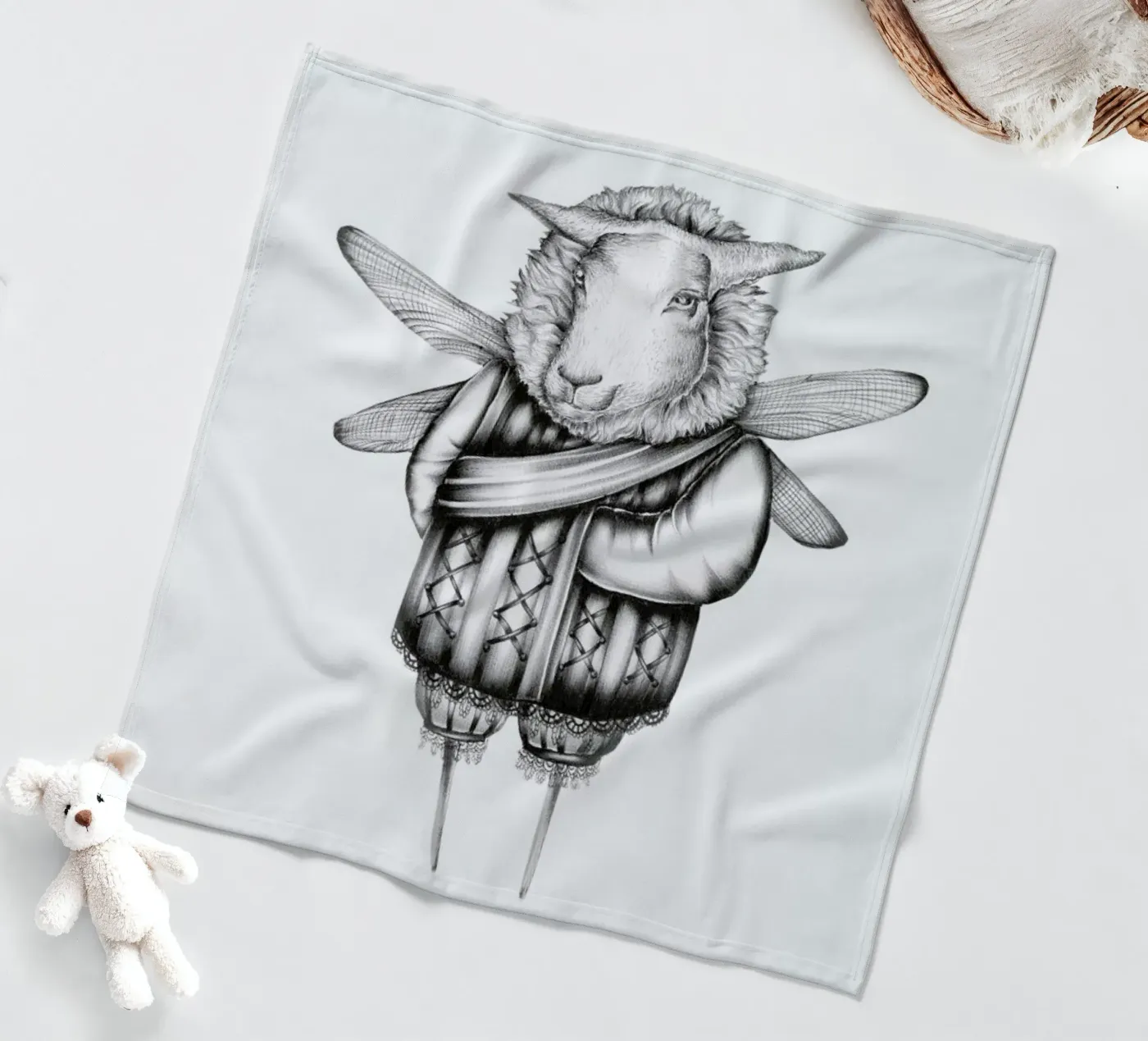 Sheep Fleecedecke von Maria Vdovichenko