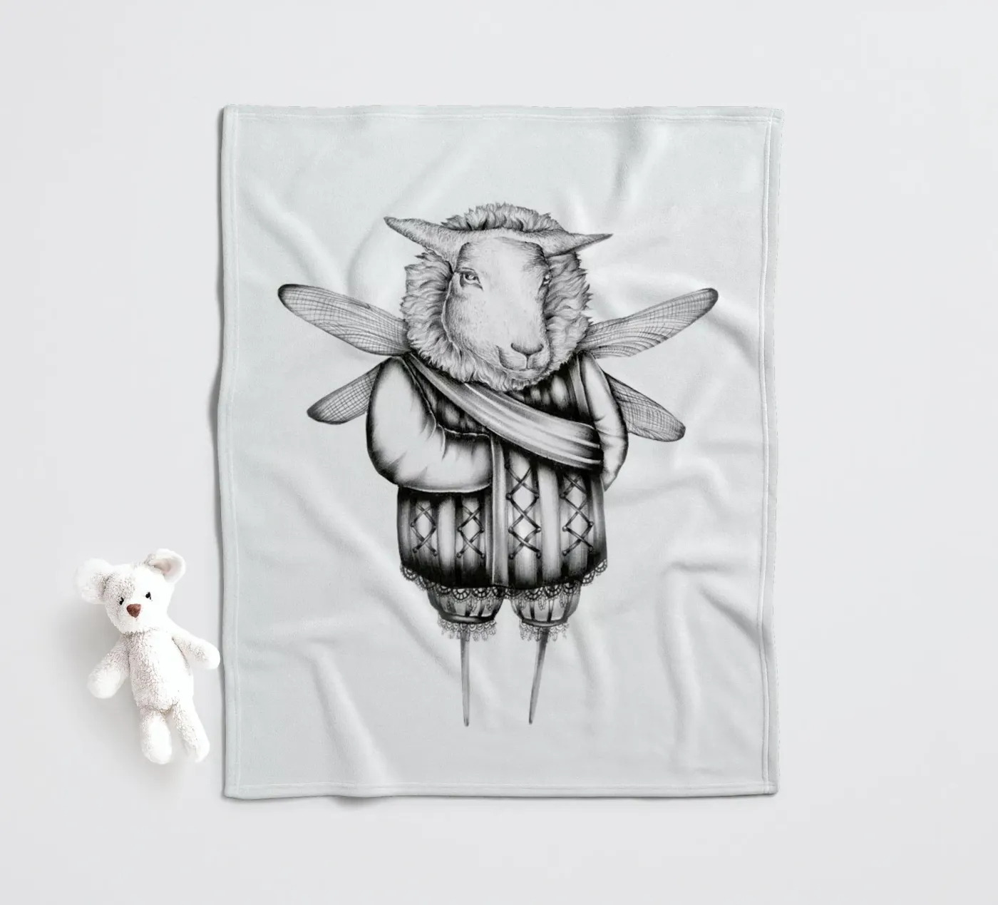 Sheep Fleecedecke von Maria Vdovichenko