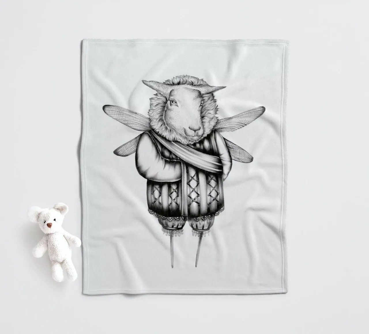 Sheep Fleecedecke von Maria Vdovichenko