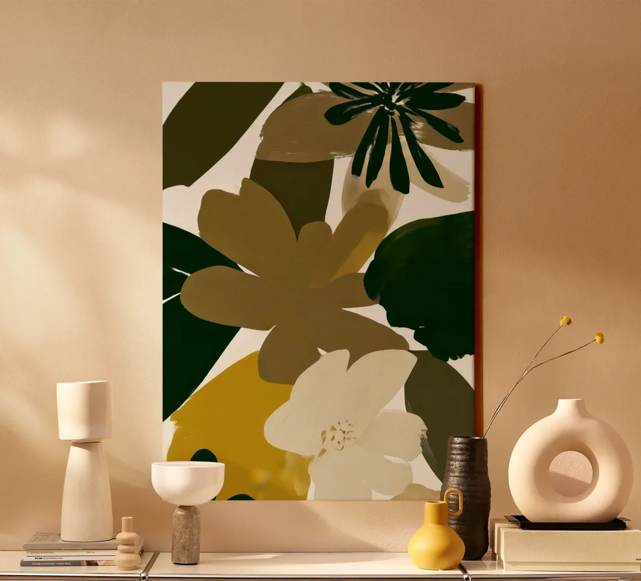 Goldene Schatten Leinwand von Seed & Signal