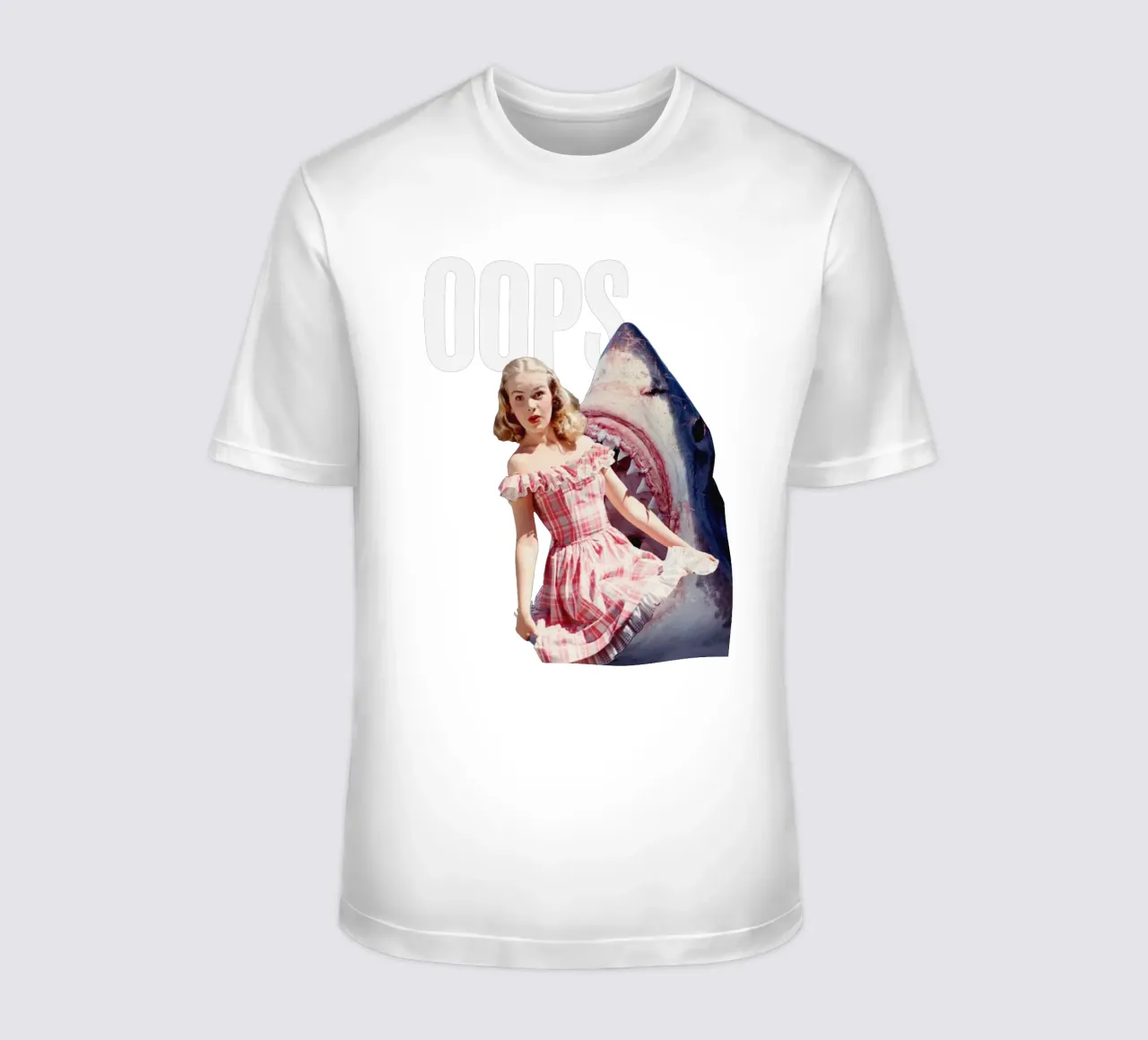 Oops (Girl & Shark) t-shirt da MsGonzalez