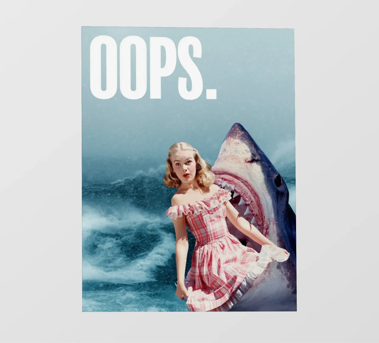Oops (Girl & Shark) telo in pvc da MsGonzalez
