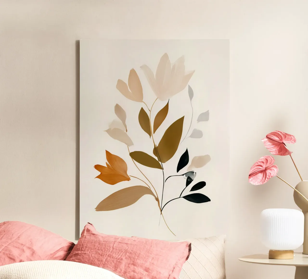 Sussurro in fiore tela con Cornice a cassetta da Seed & Signal
