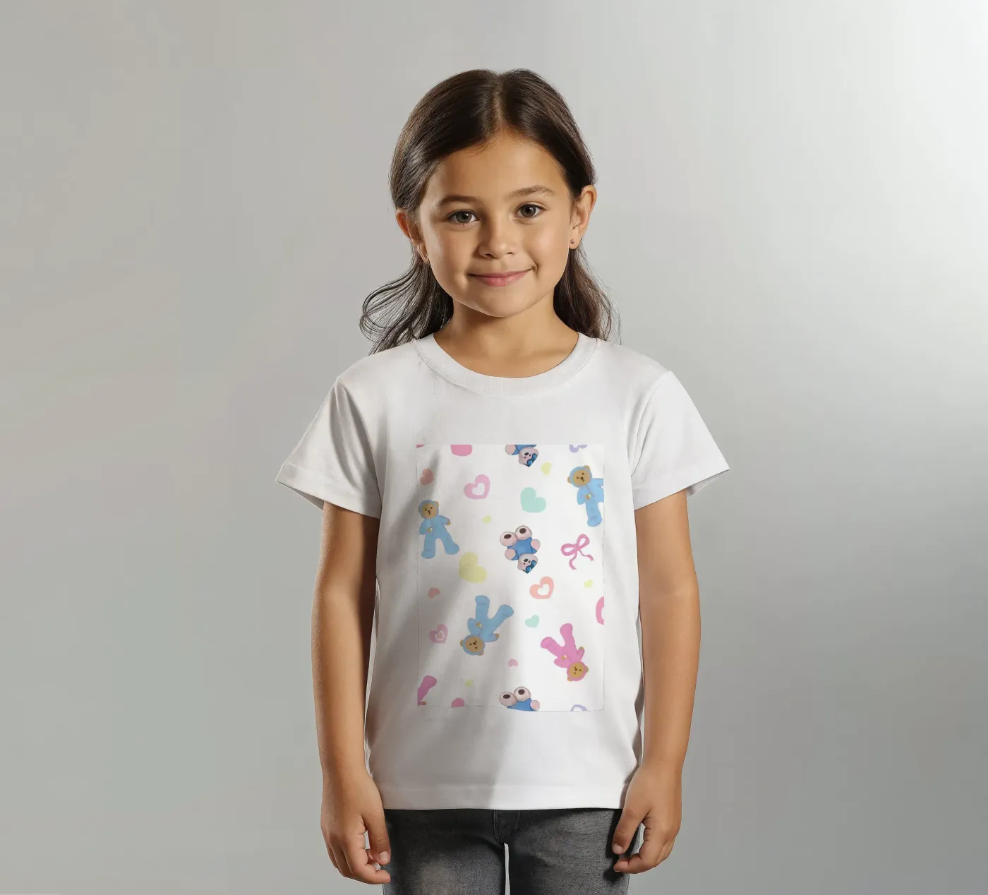 Cute bear pattern kids t-shirt by gulsengunel