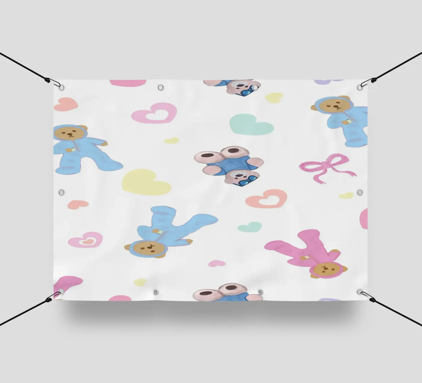 Cute bear pattern pvc cover by gulsengunel