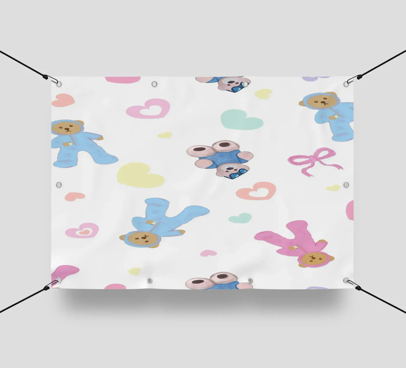Cute bear pattern bâche pvc de gulsengunel
