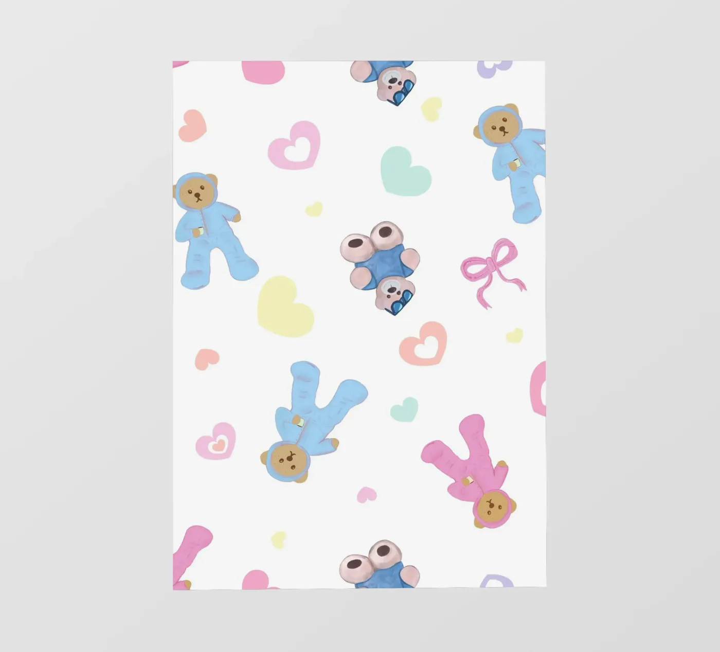 Cute bear pattern pvc cover by gulsengunel