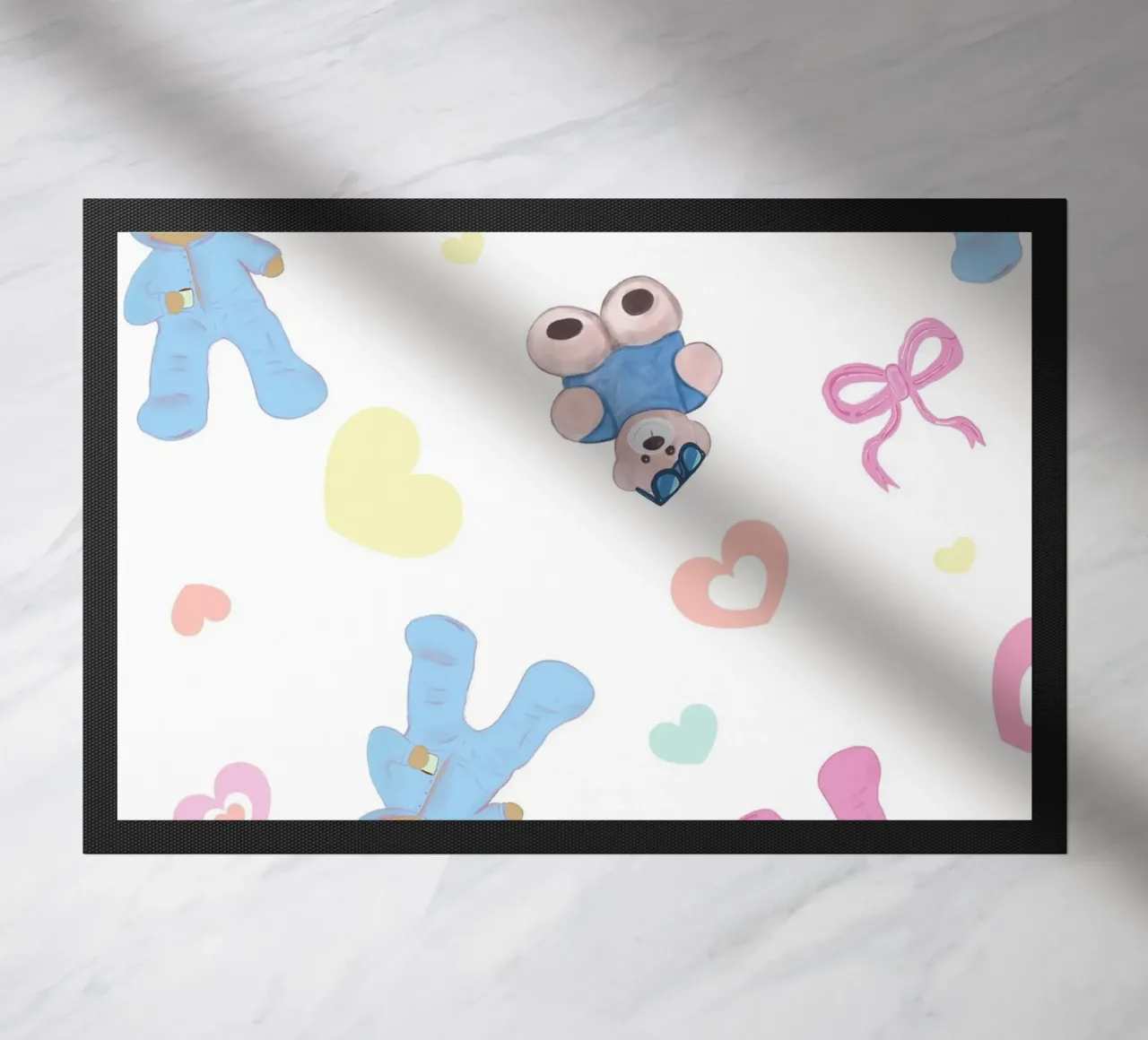 Cute bear pattern doormat by gulsengunel