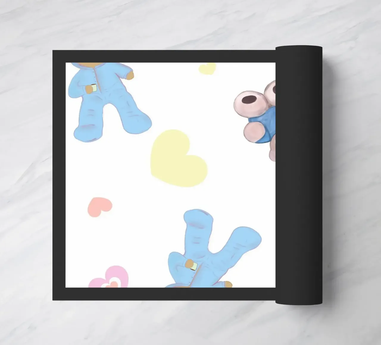 Cute bear pattern doormat by gulsengunel