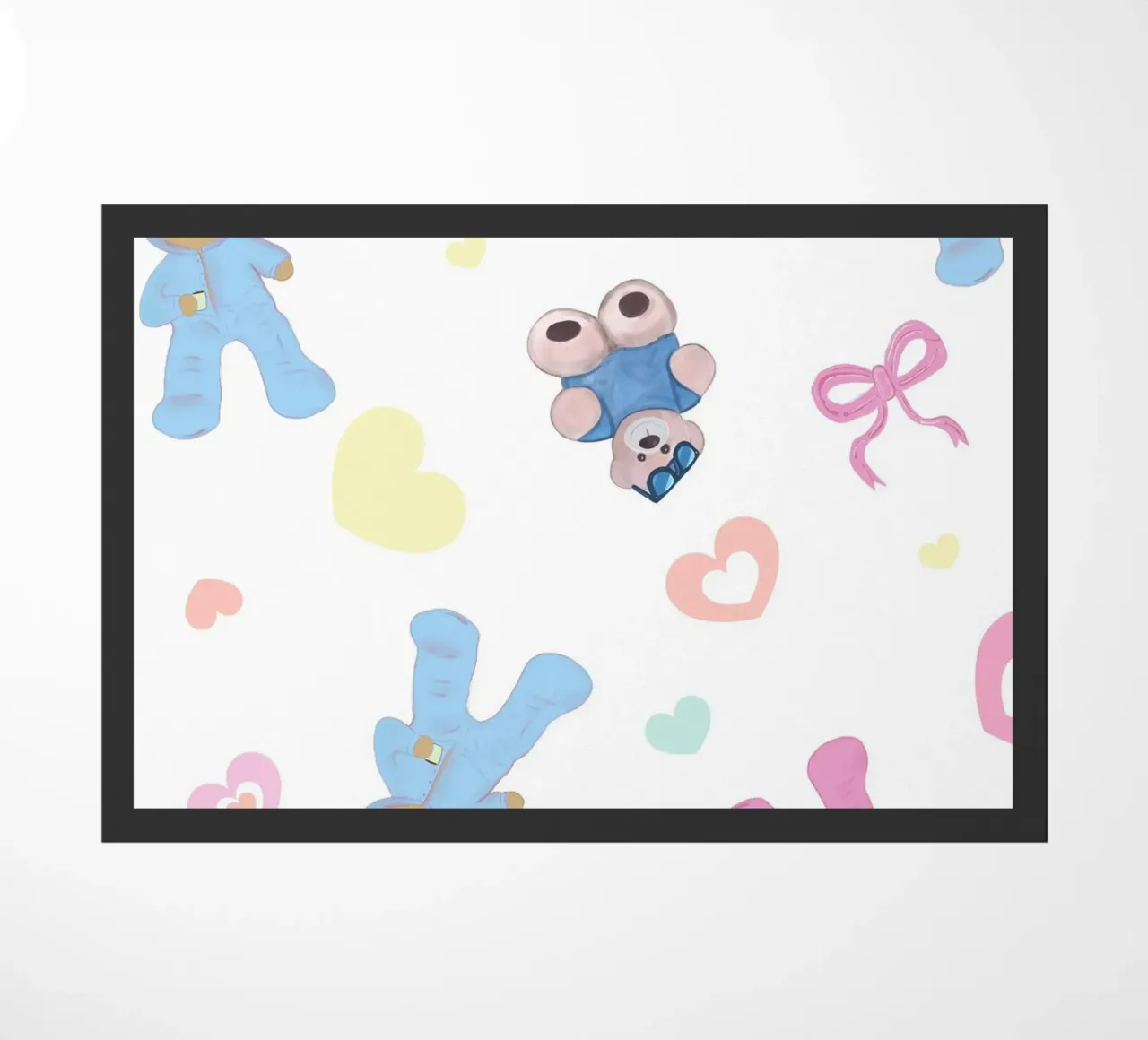 Cute bear pattern doormat by gulsengunel
