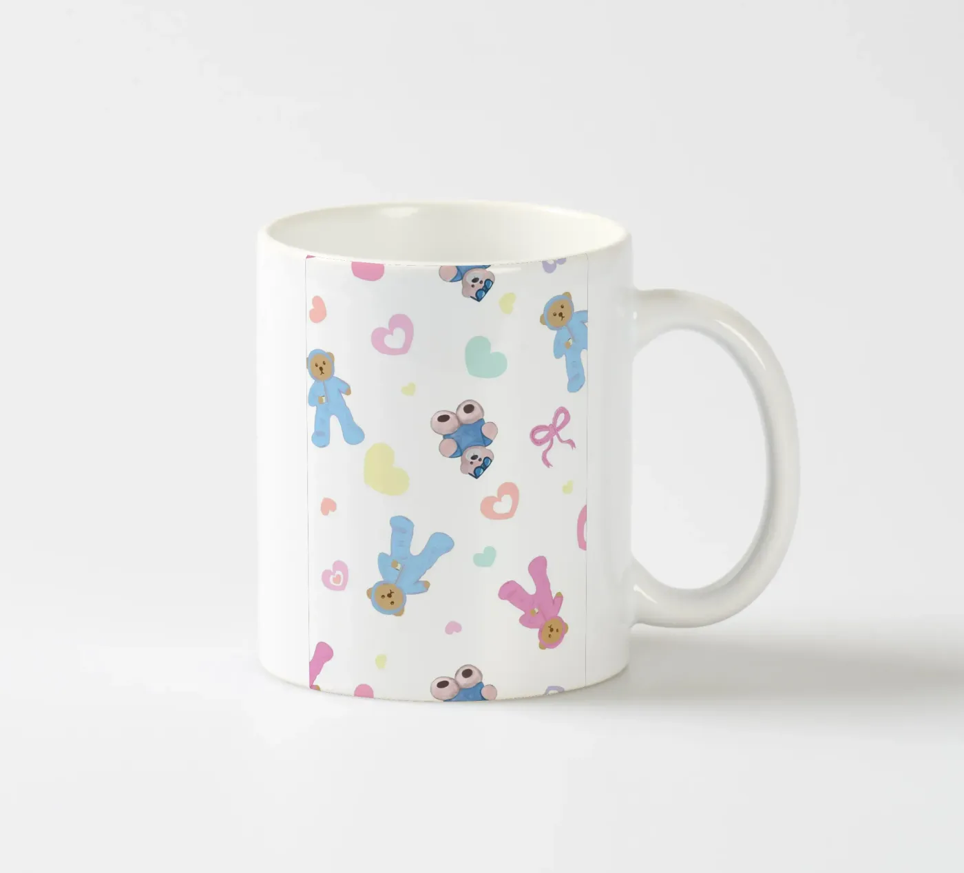 Cute bear pattern ceramic mug by gulsengunel