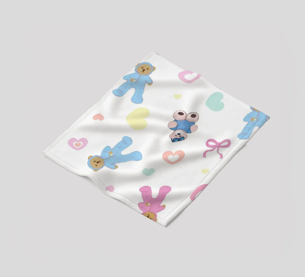 Cute bear pattern Fleecedecke von gulsengunel