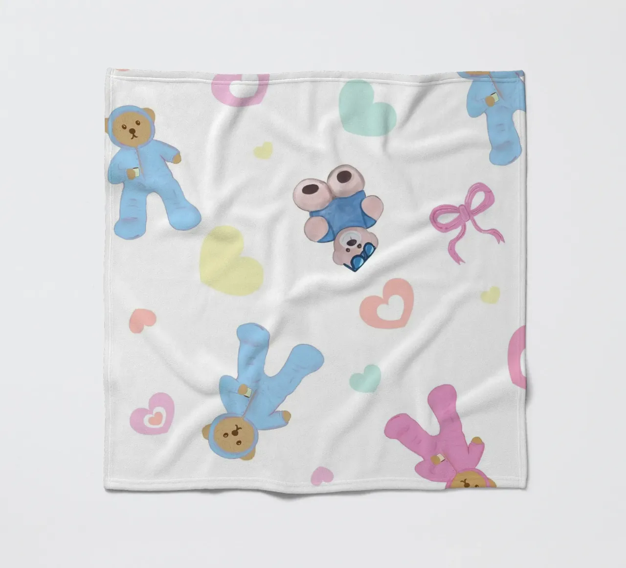 Cute bear pattern Fleecedecke von gulsengunel