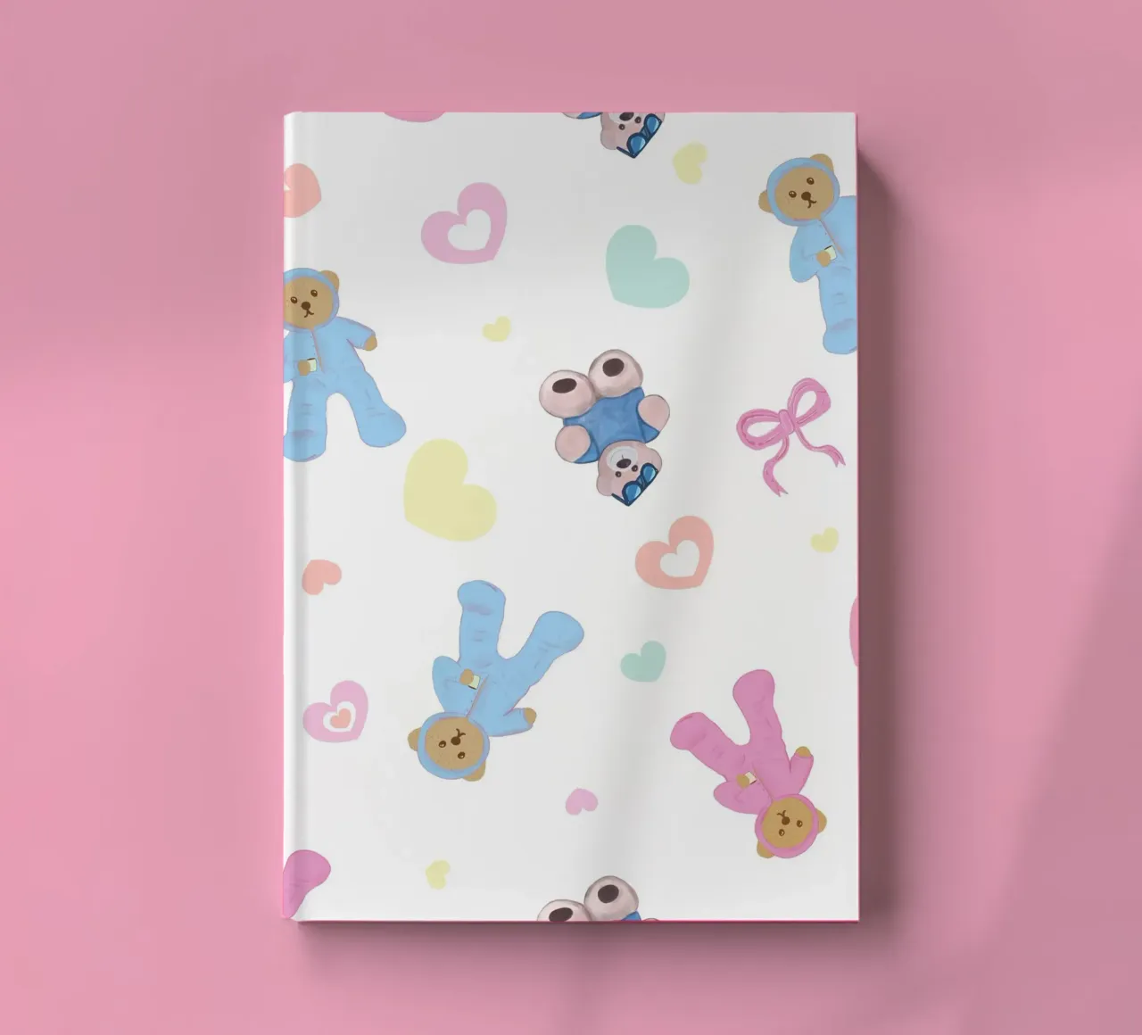 Cute bear pattern notebook by gulsengunel