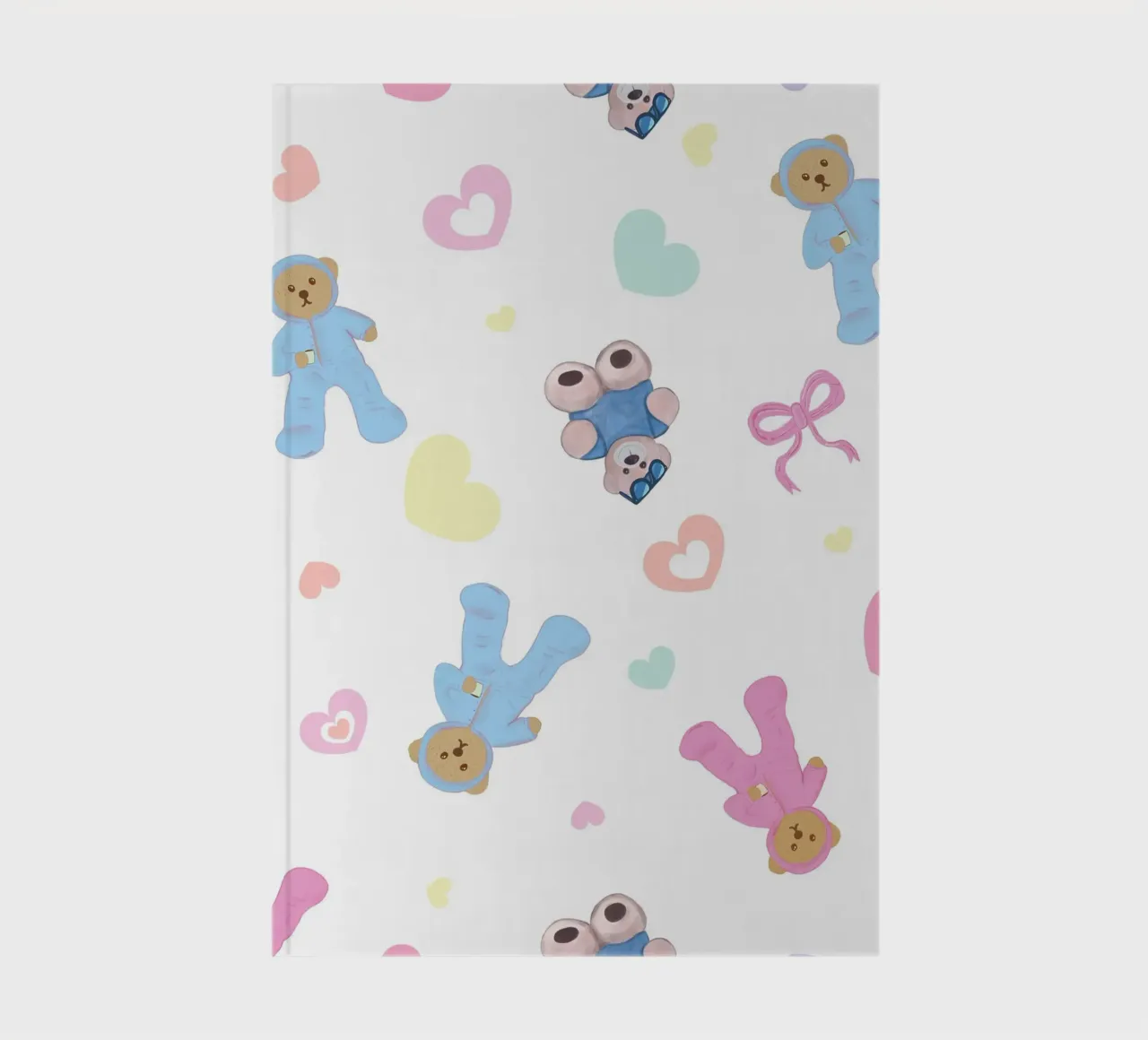 Cute bear pattern notebook by gulsengunel