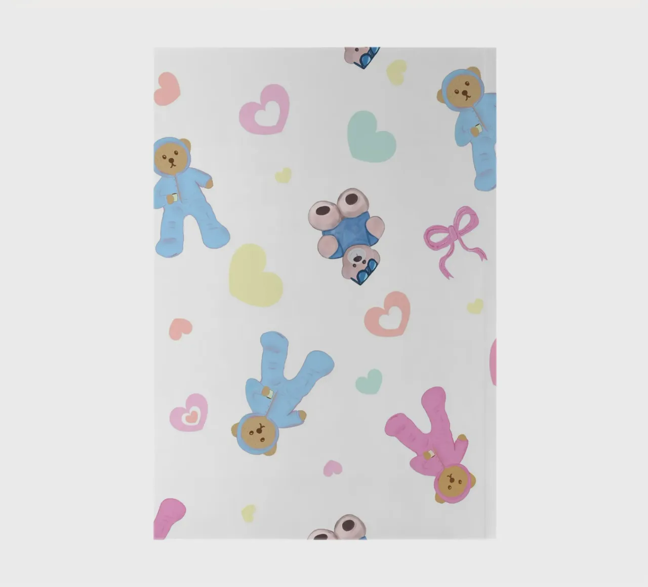 Cute bear pattern notebook by gulsengunel
