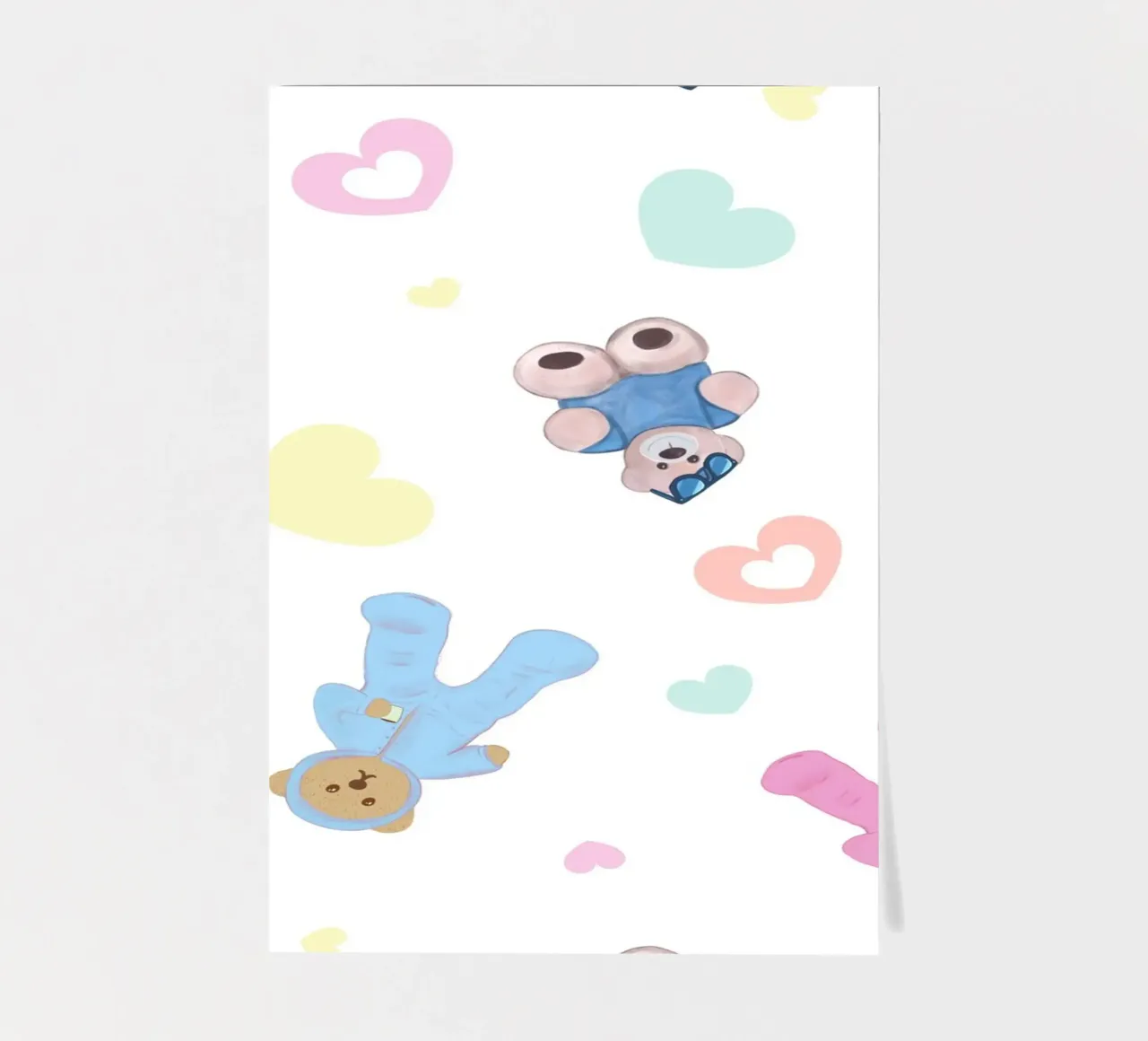 Cute bear pattern sticker sheet by gulsengunel