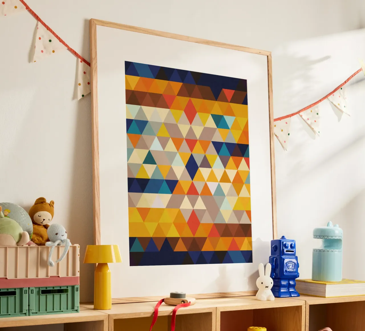 Geometrische Komposition Ethno poster by Petra Lang
