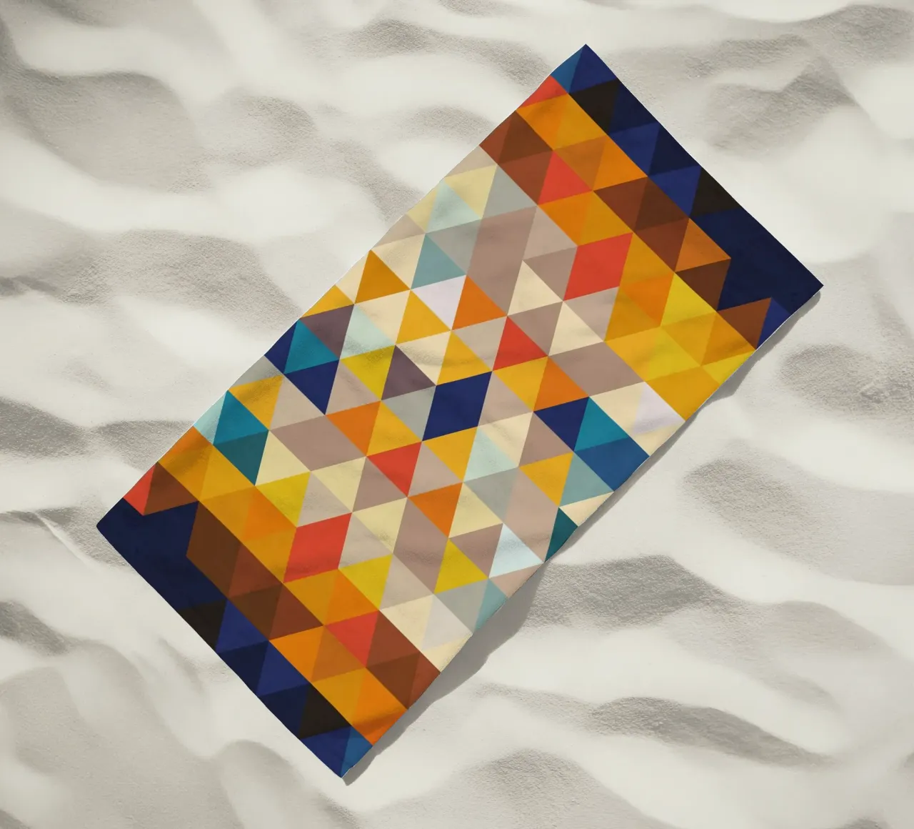 Geometrische Komposition Ethno beach towel by Petra Lang