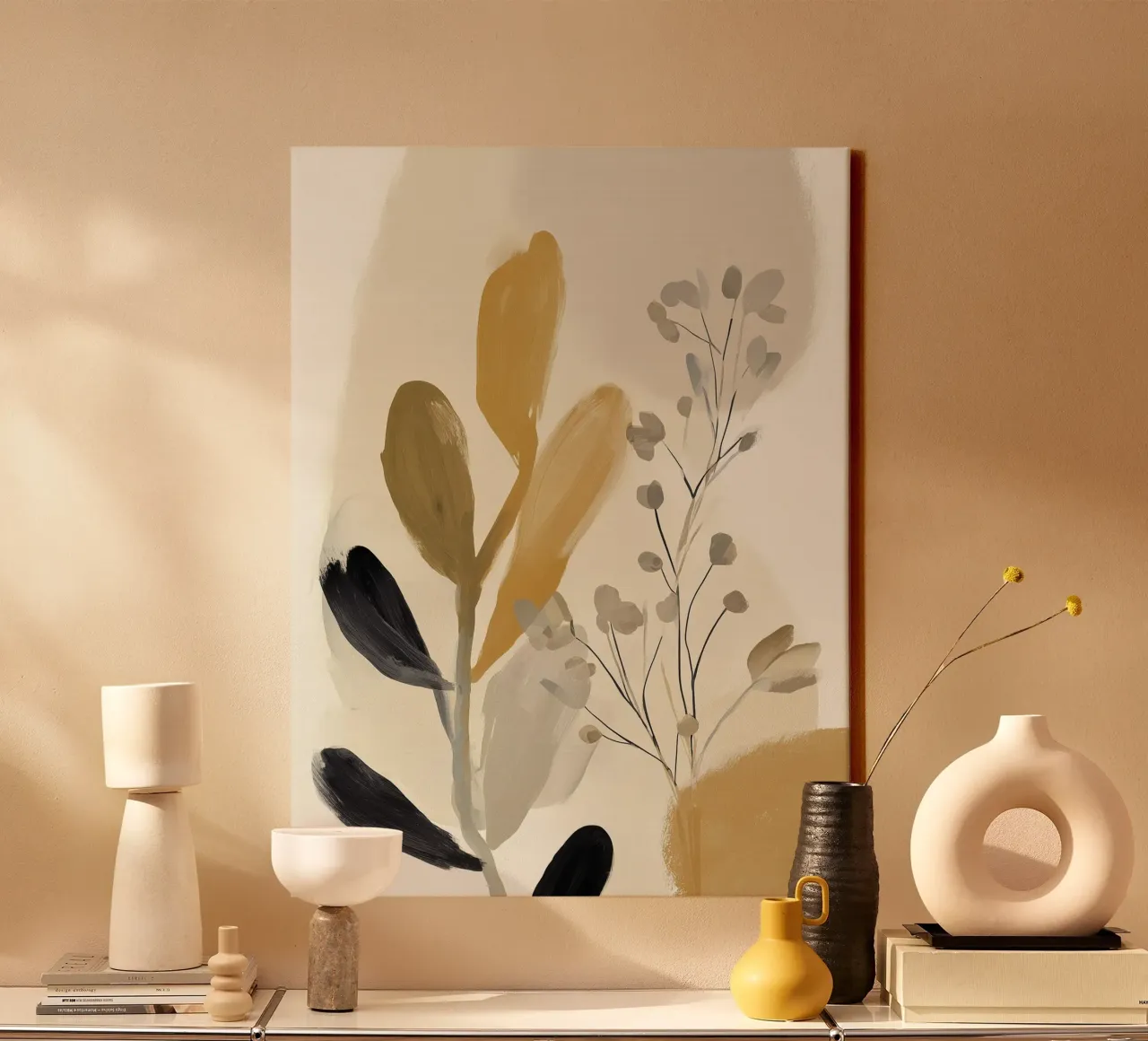 Soft Assemblage 2 canvas by Seed & Signal