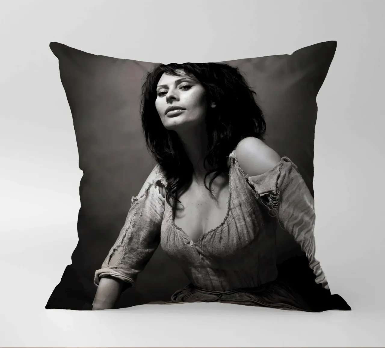 Sophia in Man of La Mancha, 1972 decorative cushion by Lorraine Mooore