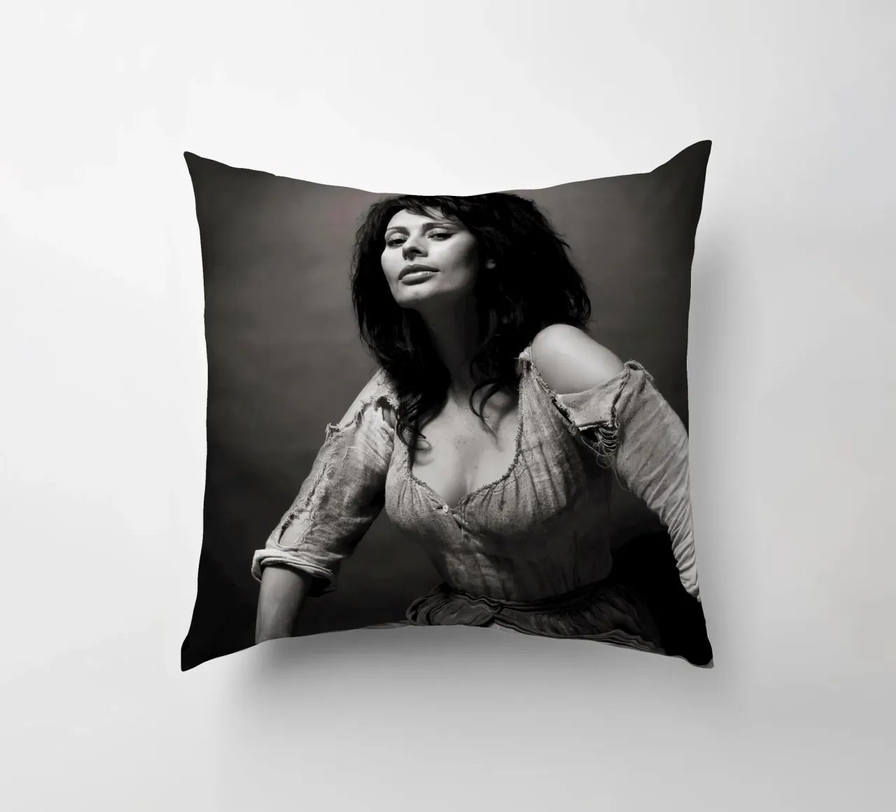 Sophia in Man of La Mancha, 1972 decorative cushion by Lorraine Mooore