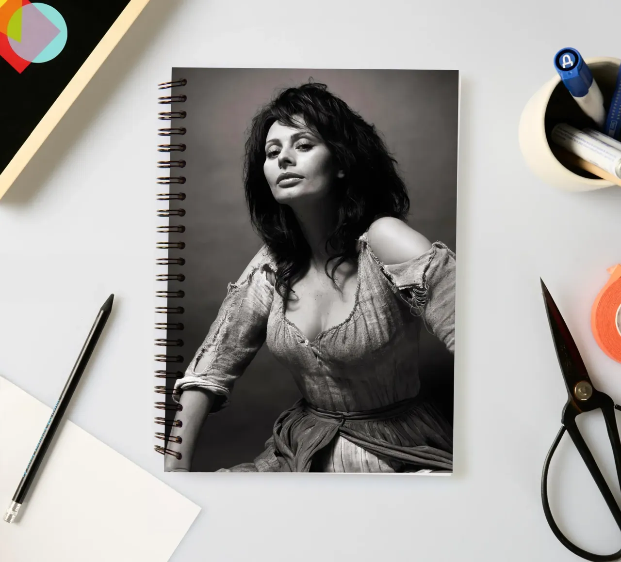 Sophia in Man of La Mancha, 1972 spiral notebook by Lorraine Mooore