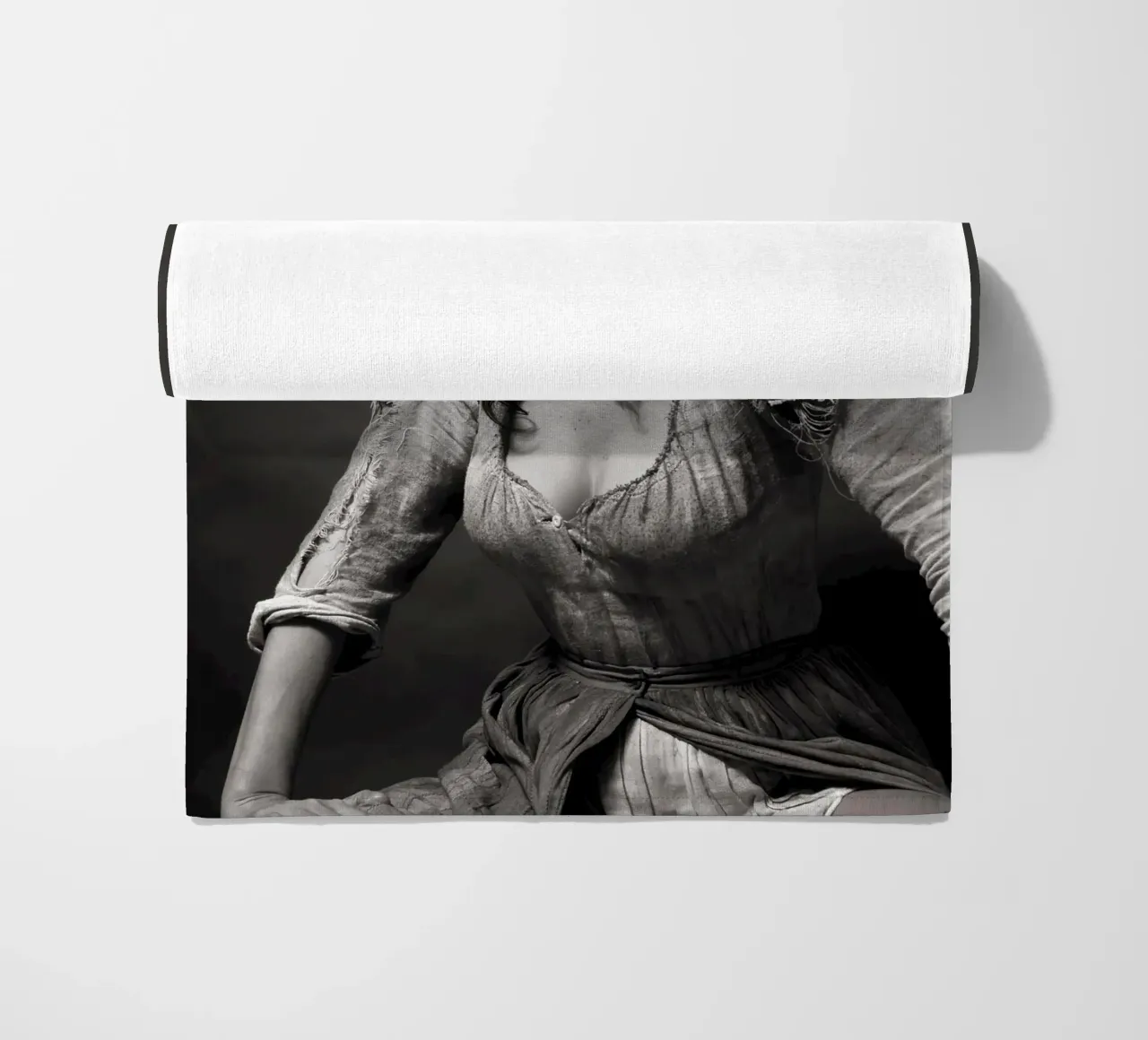 Sophia in Man of La Mancha, 1972 beach towel by Lorraine Mooore