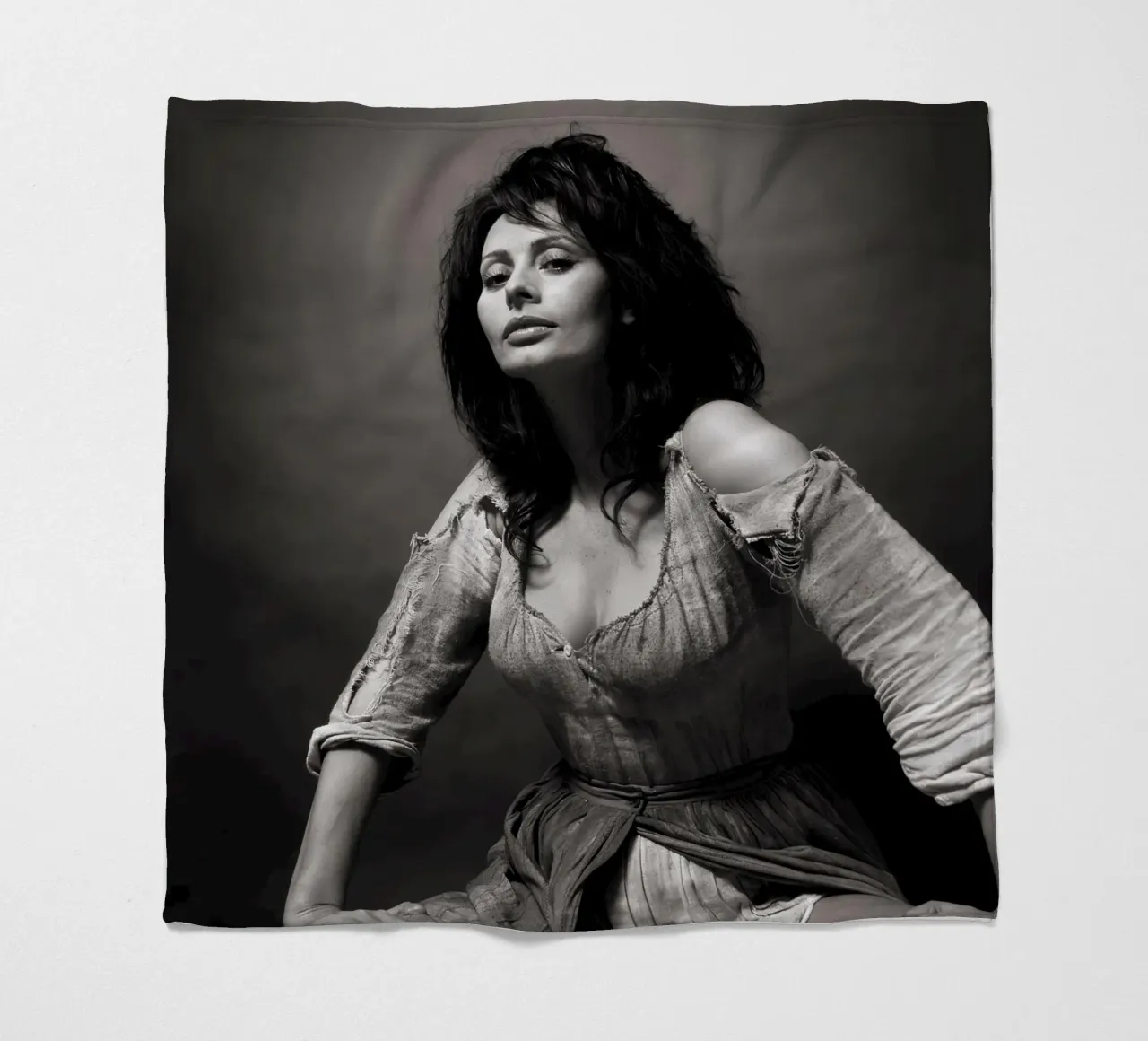 Sophia in Man of La Mancha, 1972 fleece blanket by Lorraine Mooore