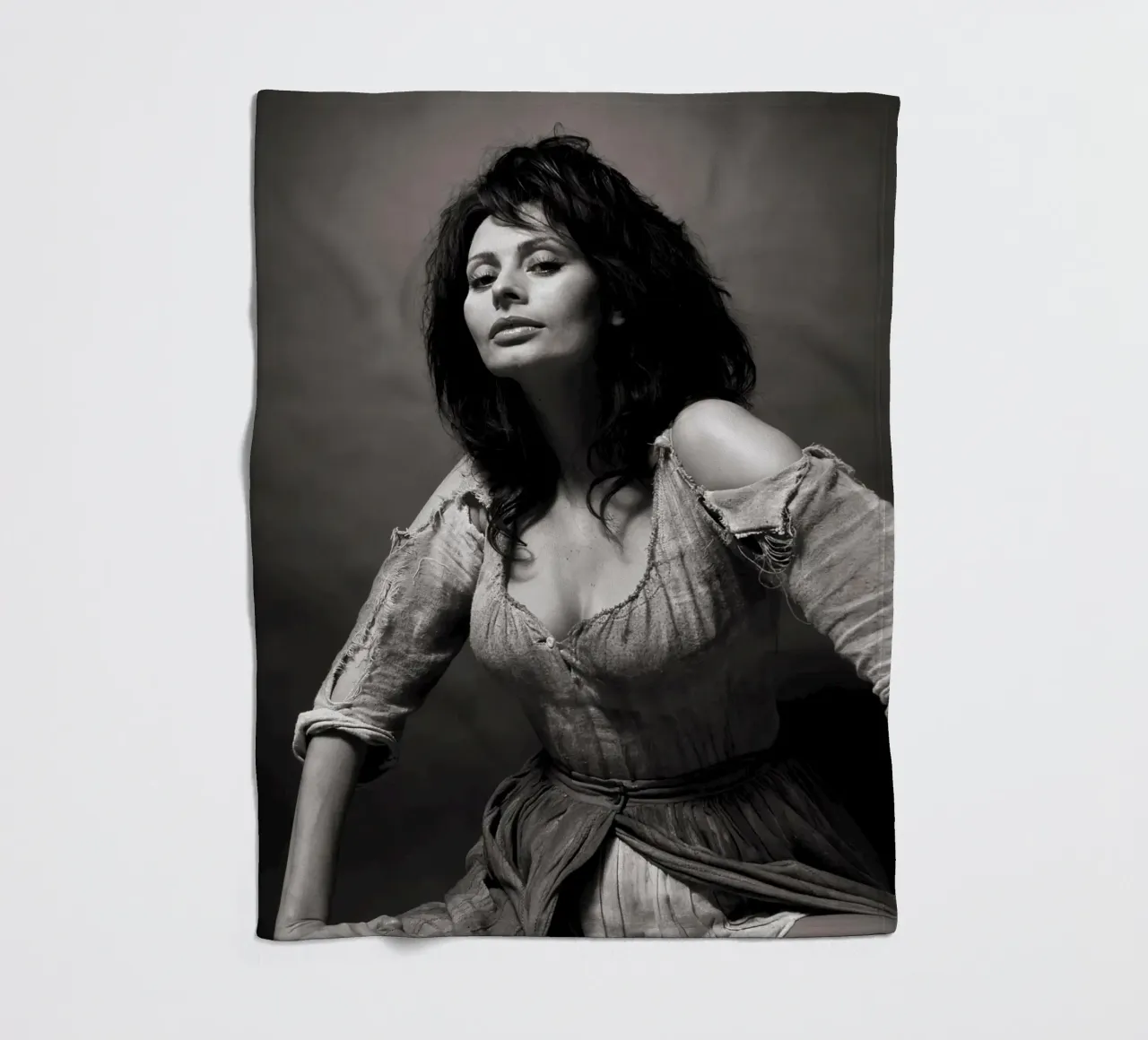 Sophia in Man of La Mancha, 1972 fleece blanket by Lorraine Mooore