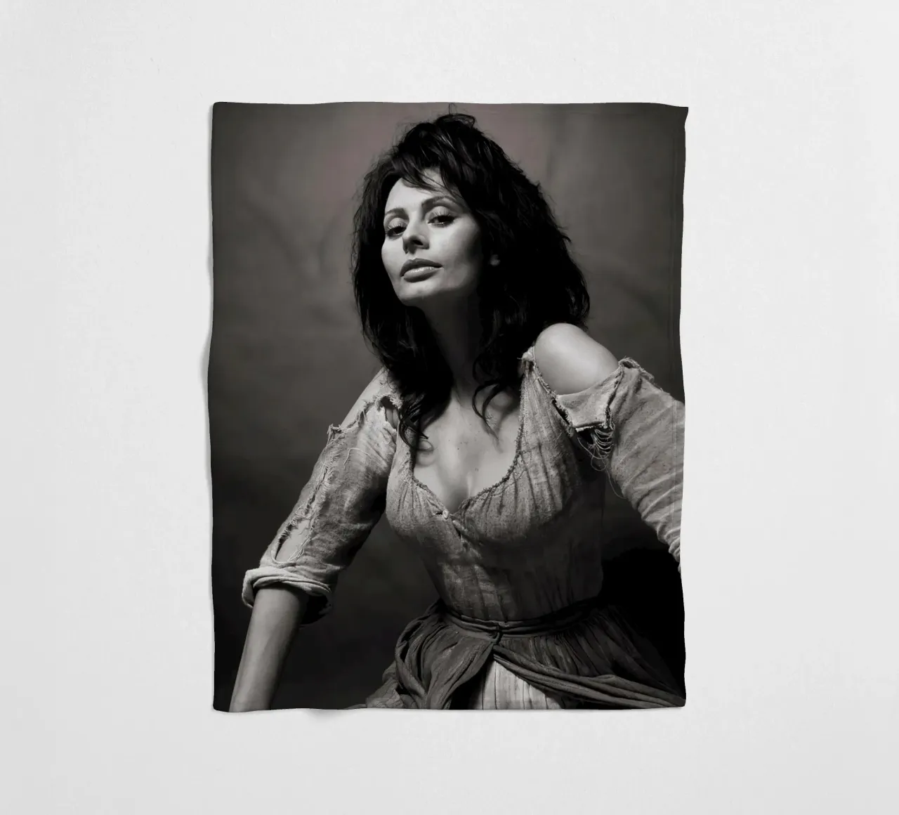 Sophia in Man of La Mancha, 1972 fleece blanket by Lorraine Mooore