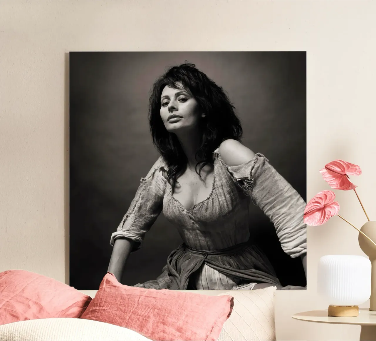 Sophia in Man of La Mancha, 1972 acrylic glass by Lorraine Mooore