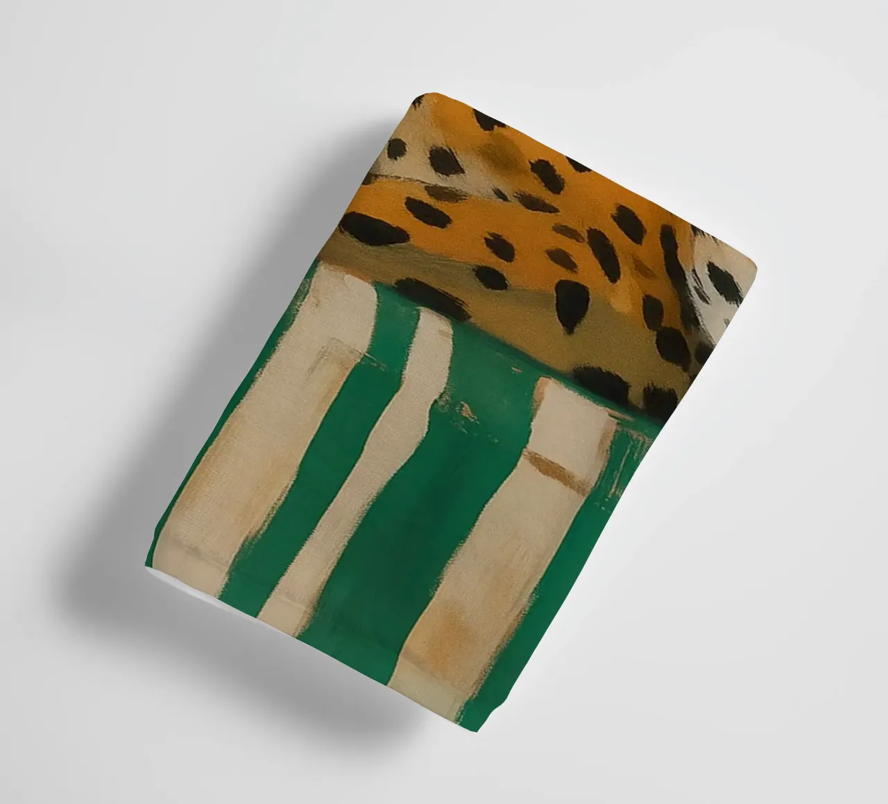 Lazy Cheetah on a Striped Couch towel by Attaboy Dsgn