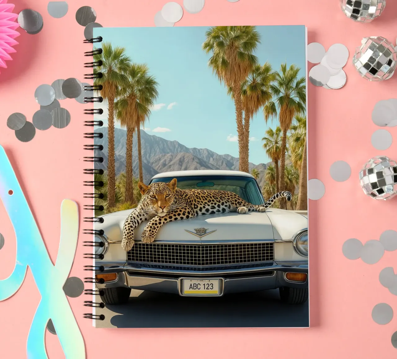 Desert Cool – Leopard spiral notebook by Attaboy Dsgn