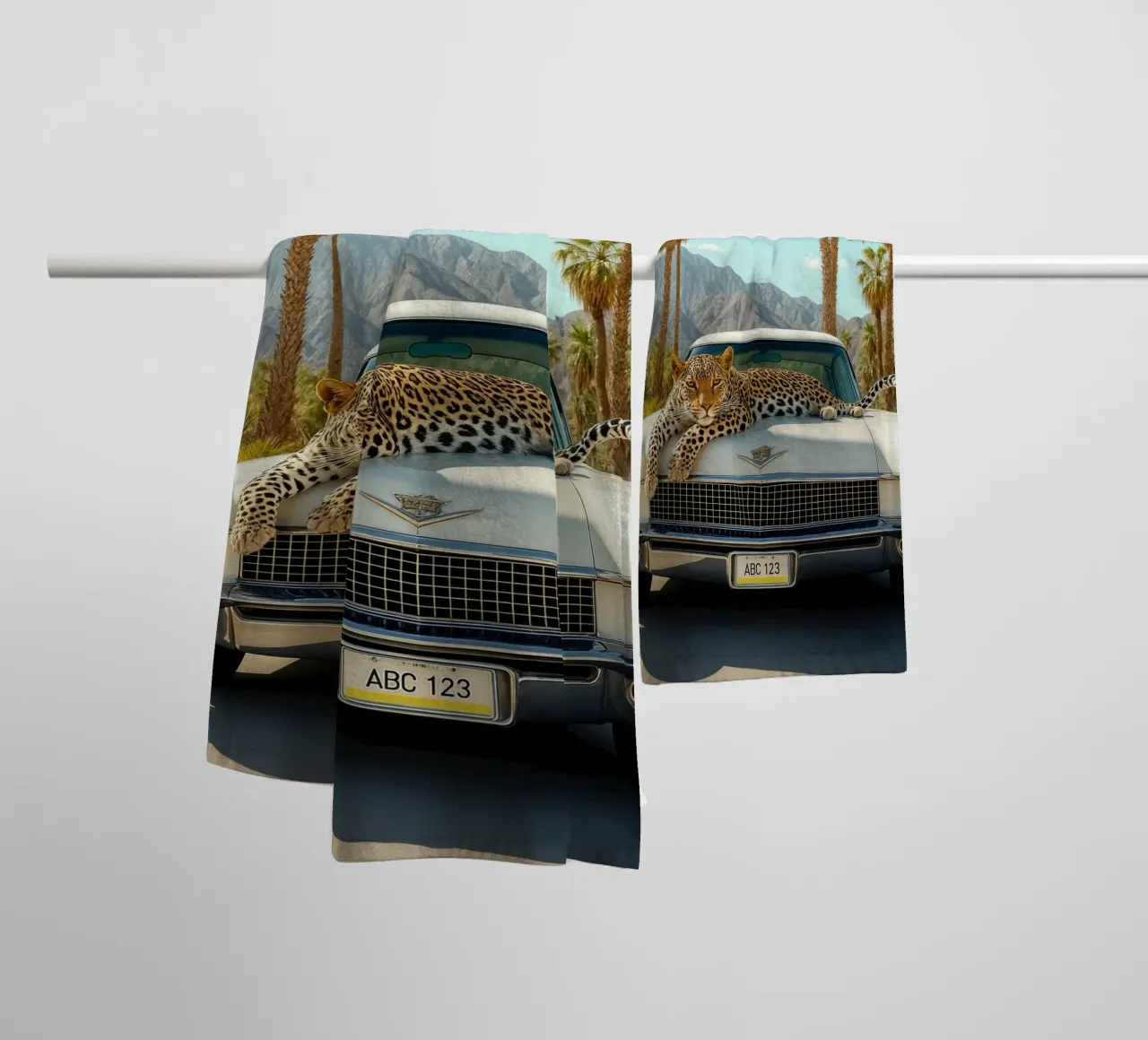 Desert Cool – Leopard Handtuch von Attaboy Dsgn