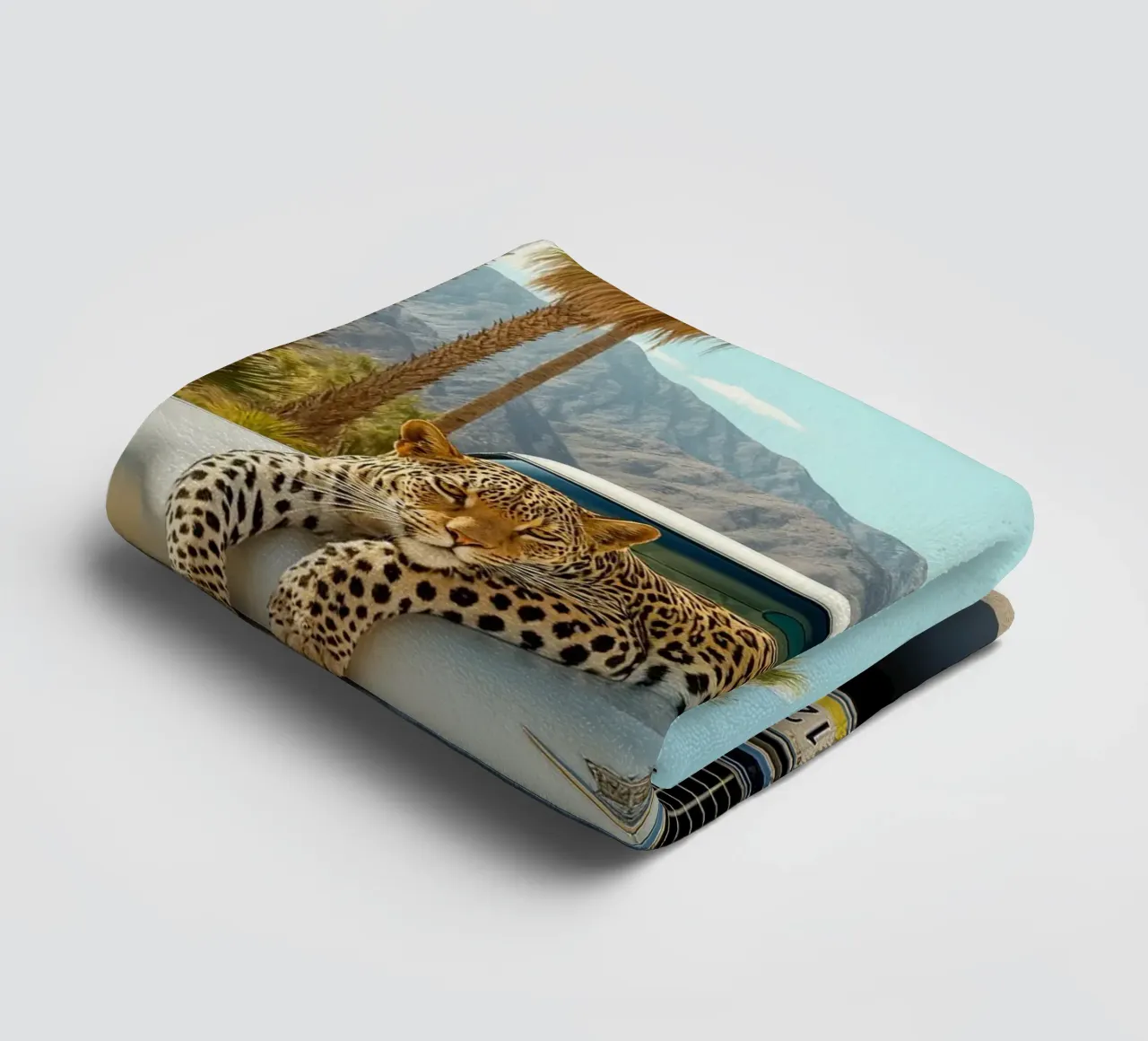 Desert Cool – Leopard Handtuch von Attaboy Dsgn