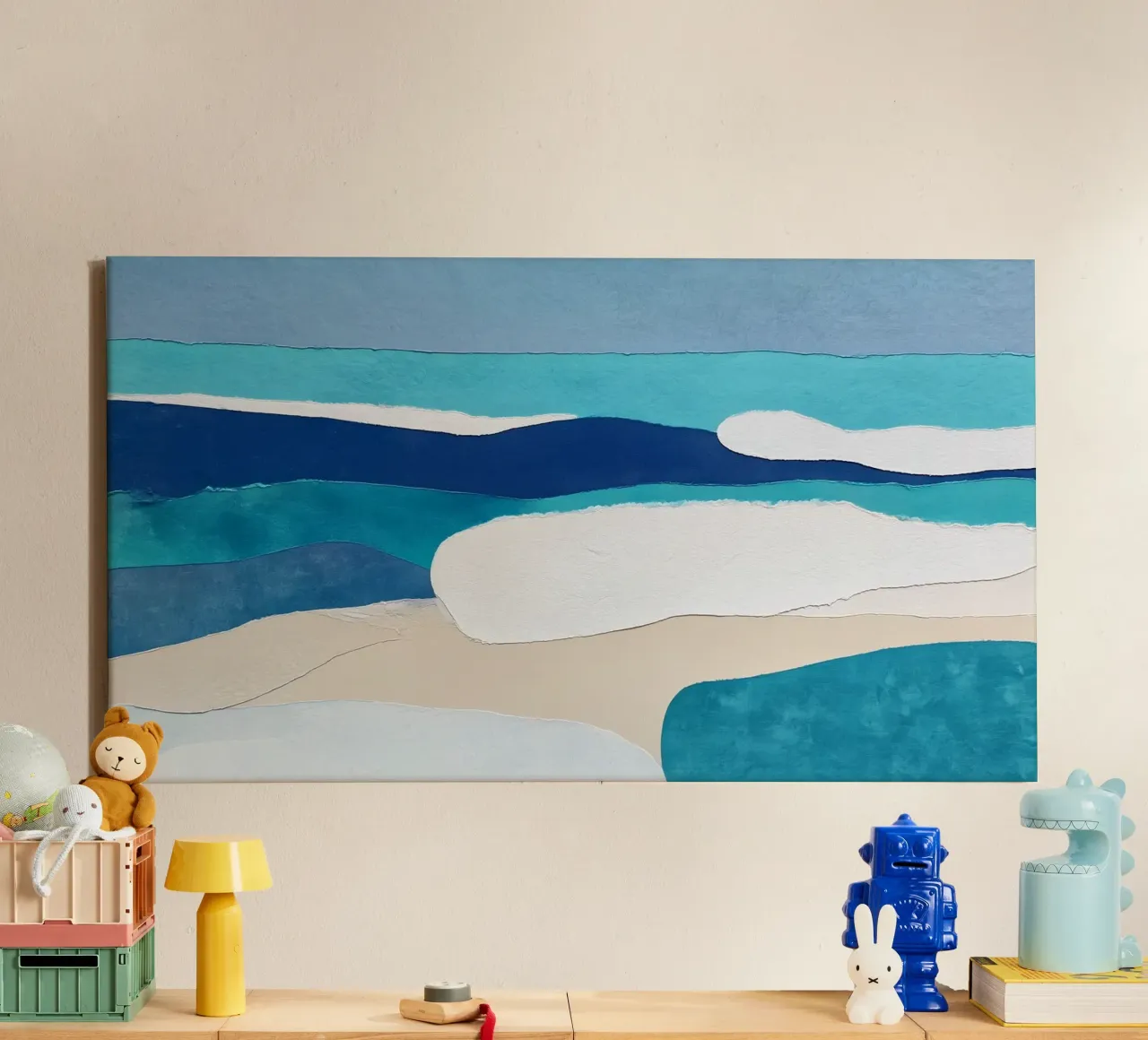 Azure Shoreline tela con Cornice a cassetta da Seed & Signal