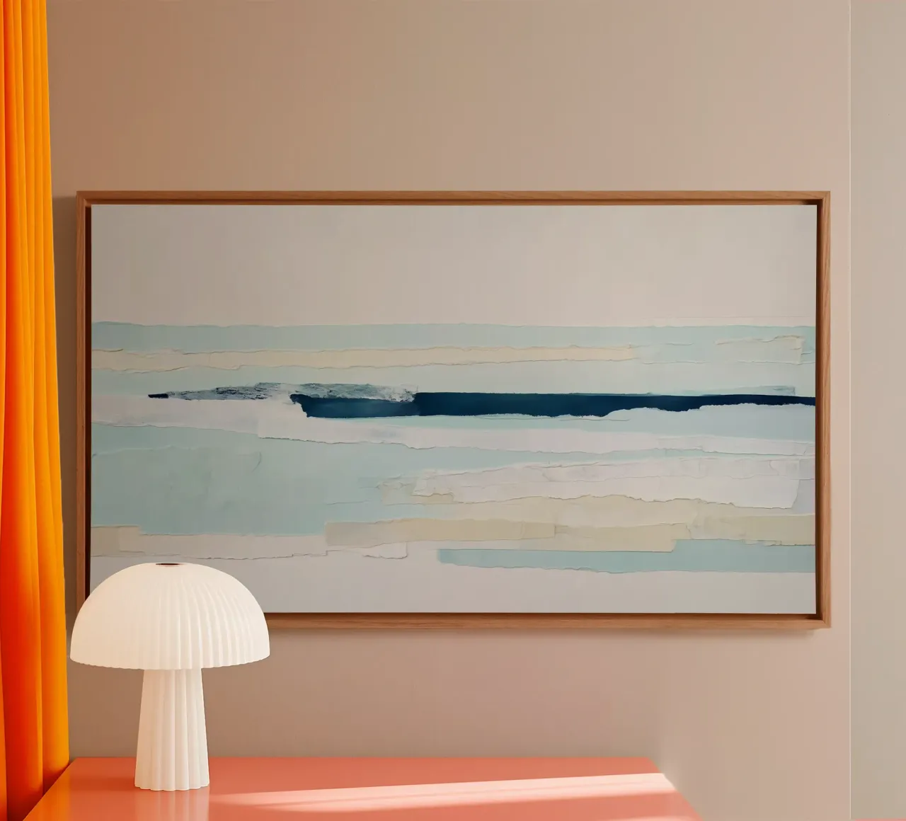 Tide Layers canvas with Floater frame by Seed & Signal
