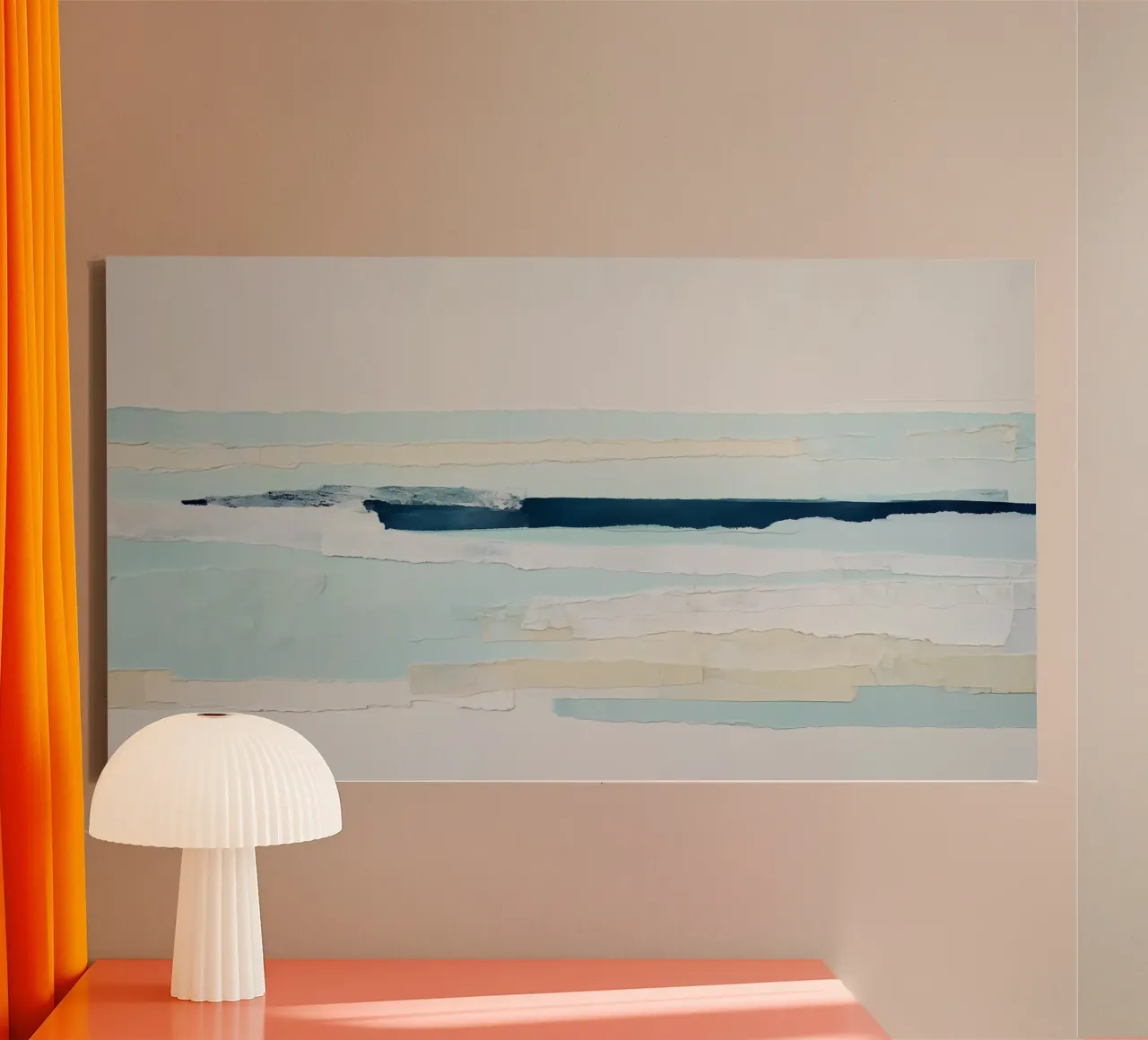 Tide Layers canvas with Floater frame by Seed & Signal