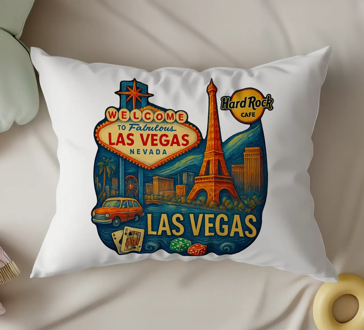 FREE LAS VEGAS cuscino da Vintage Van Gogh