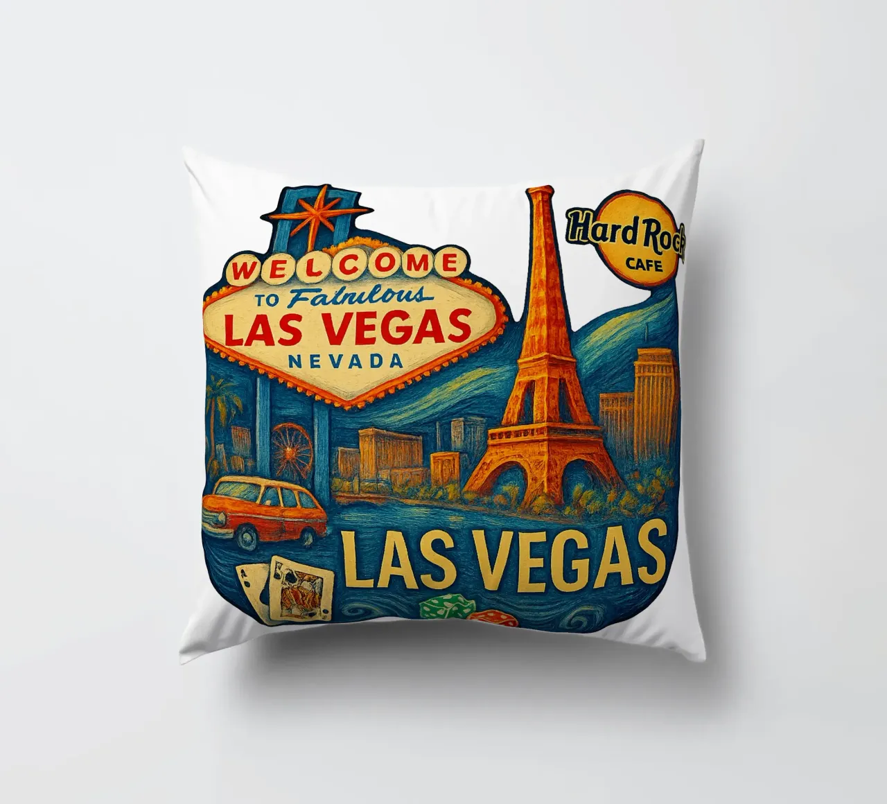 FREE LAS VEGAS cuscino da Vintage Van Gogh