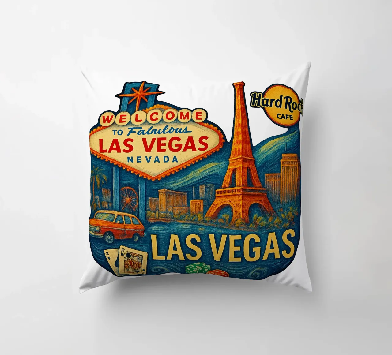 FREE LAS VEGAS cuscino da Vintage Van Gogh